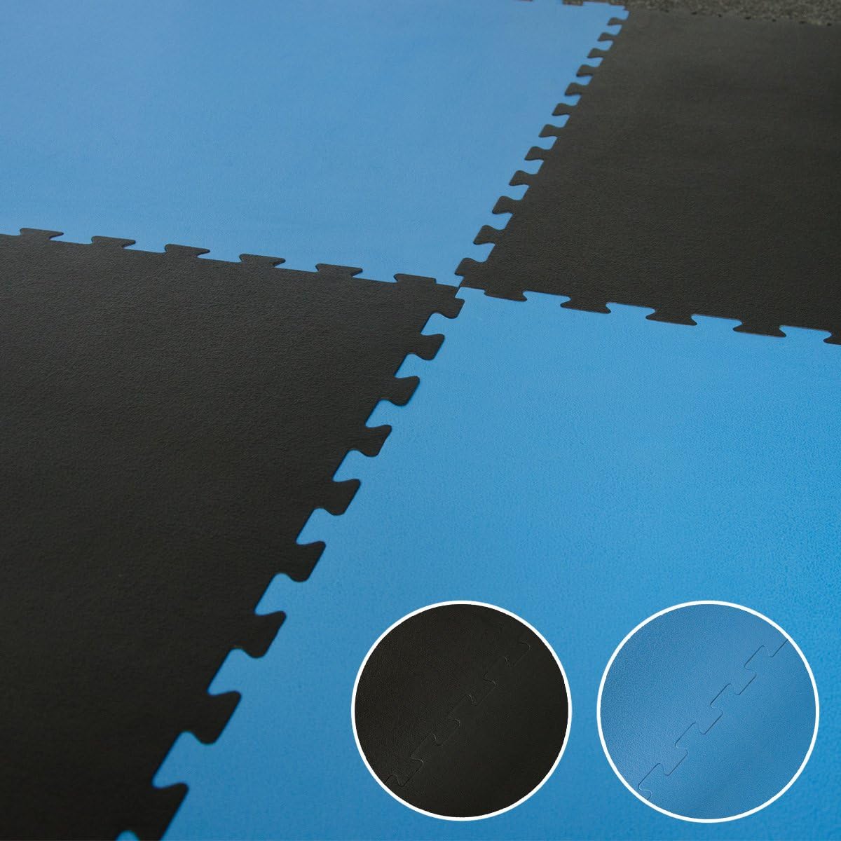 Bodenschutz-Trainingsmatte, Schwarz-blau