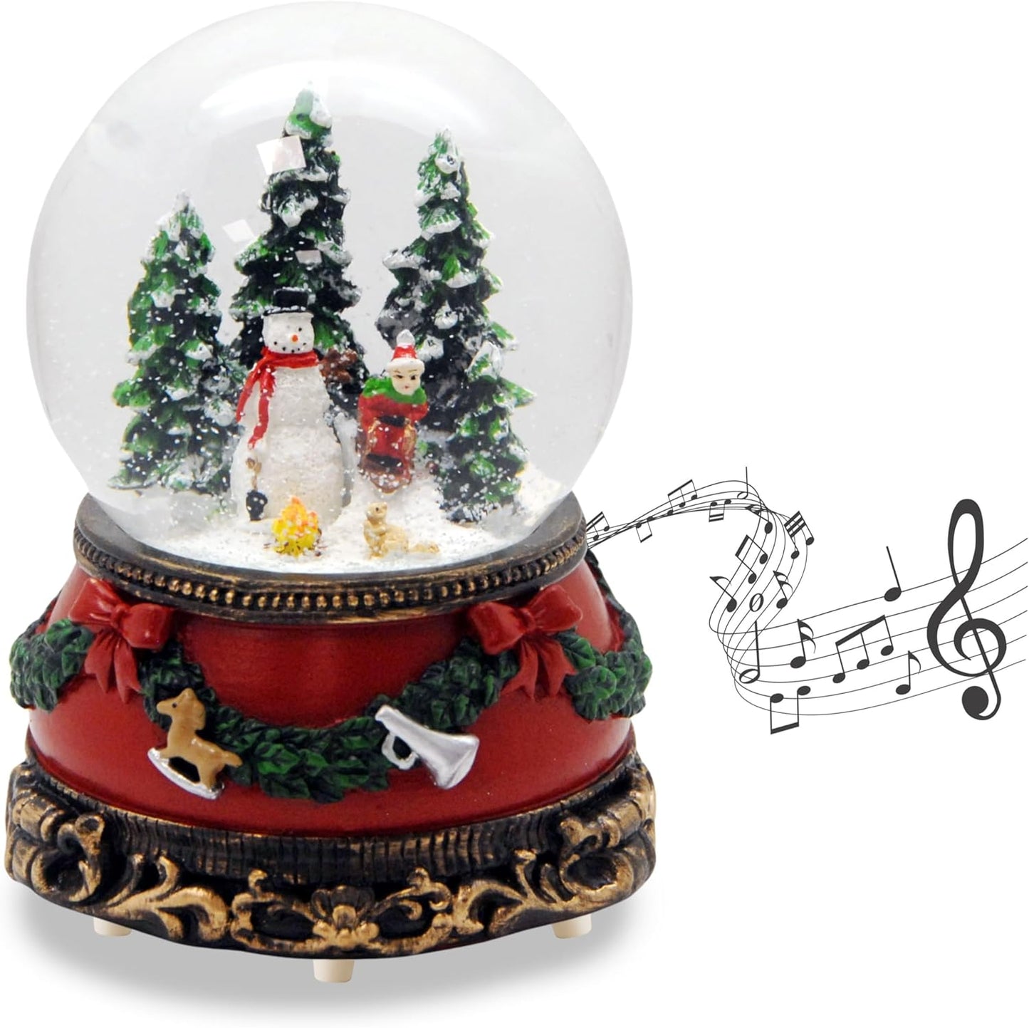 Schneekugel "Schneemann und Kind"