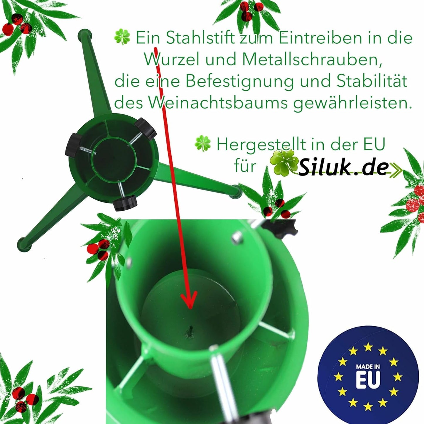 Verstellbarer Christbaumständer mit Wasserbehälter, Ständer