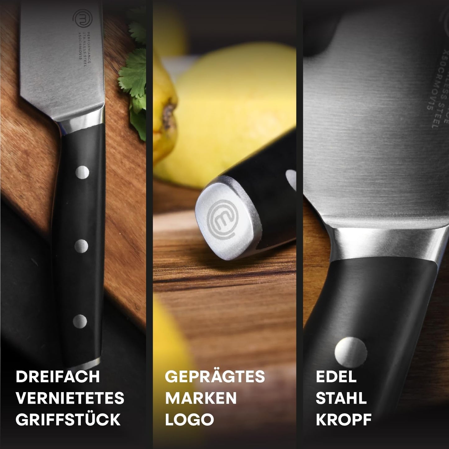 Messer-Set mit Messertasche, 5-teilig mit Messertasche