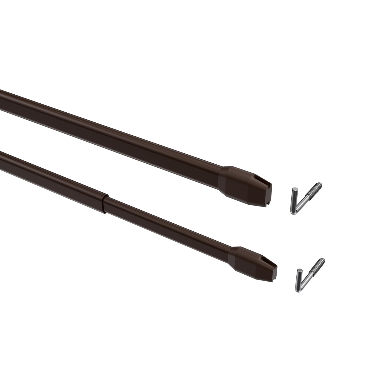 Ausziehbare Vitragestangen, 2 Stück, 40-60 cm, 40-60 cm