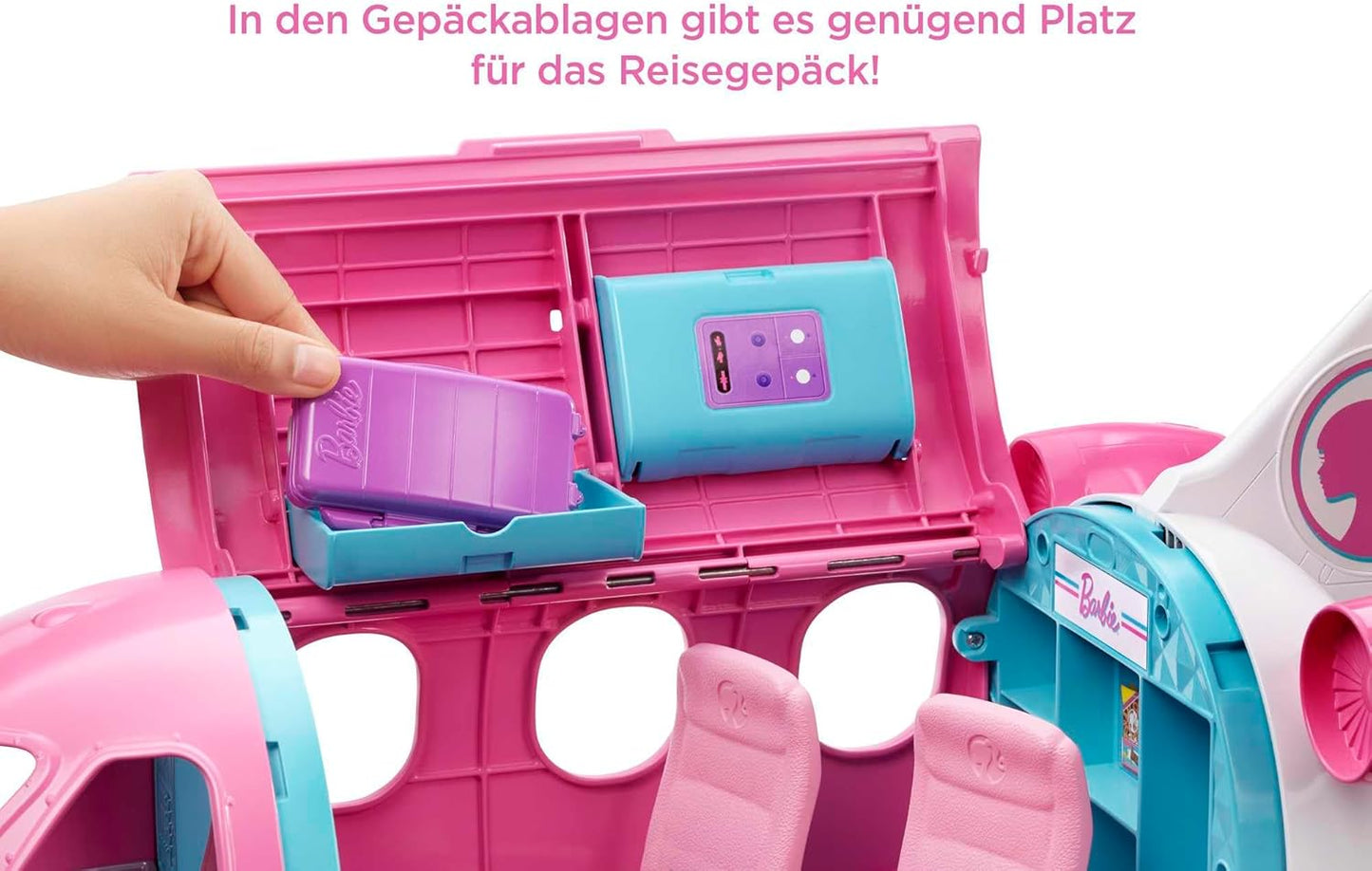 Flugzeug mit Pilotin und Zubehör, Barbie-Flugzeug mit Puppe