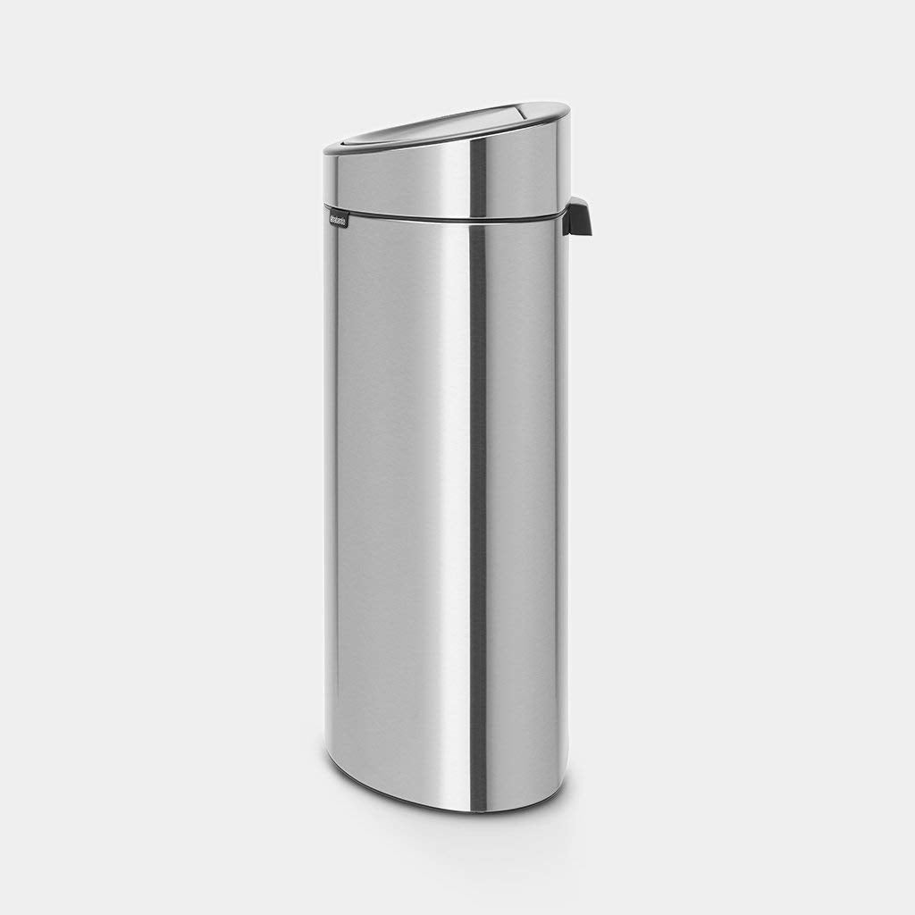 Touch Bin mit herausnehmbarem Einsatz, 40 Liter Matt Steel