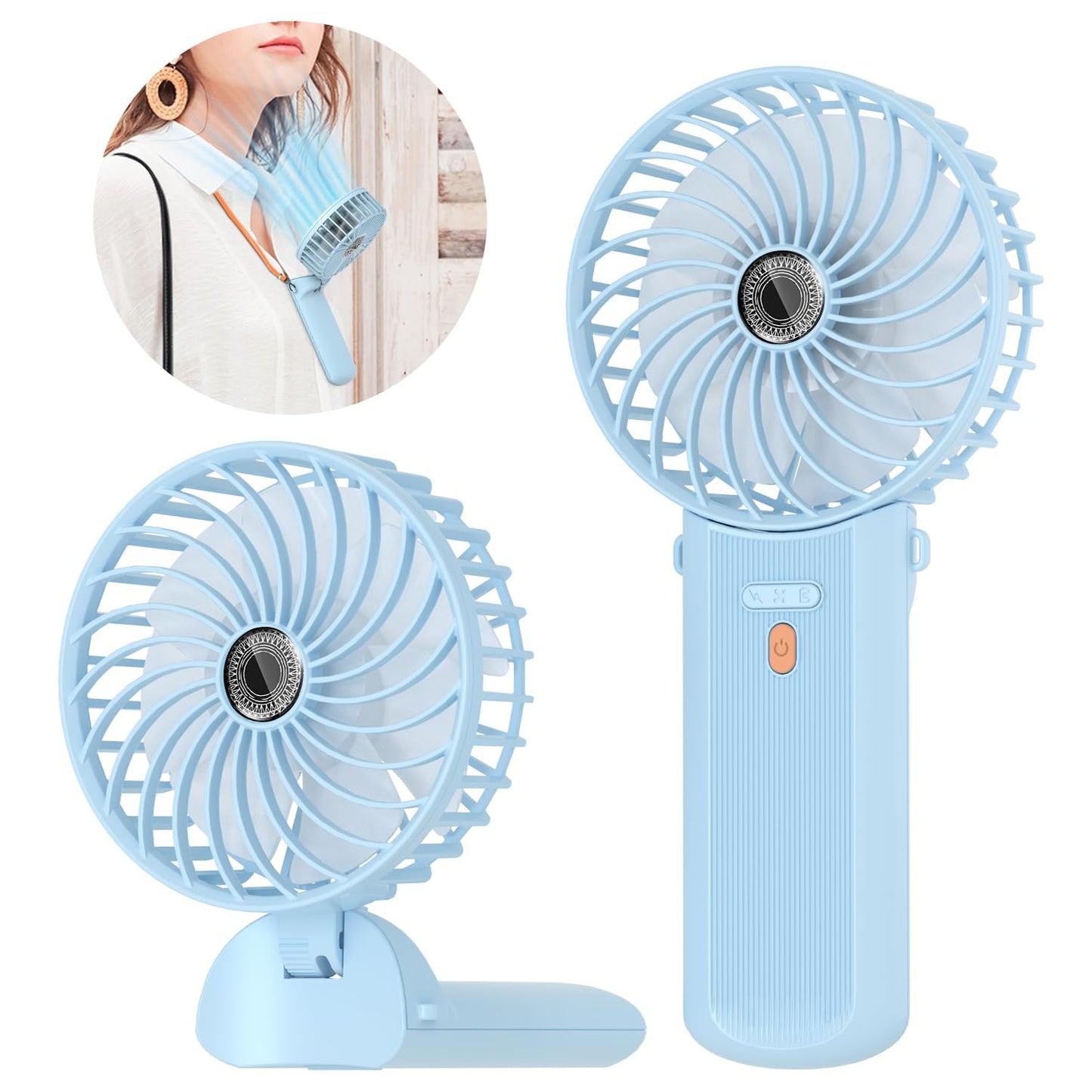 Faltbarer Handventilator, Blau