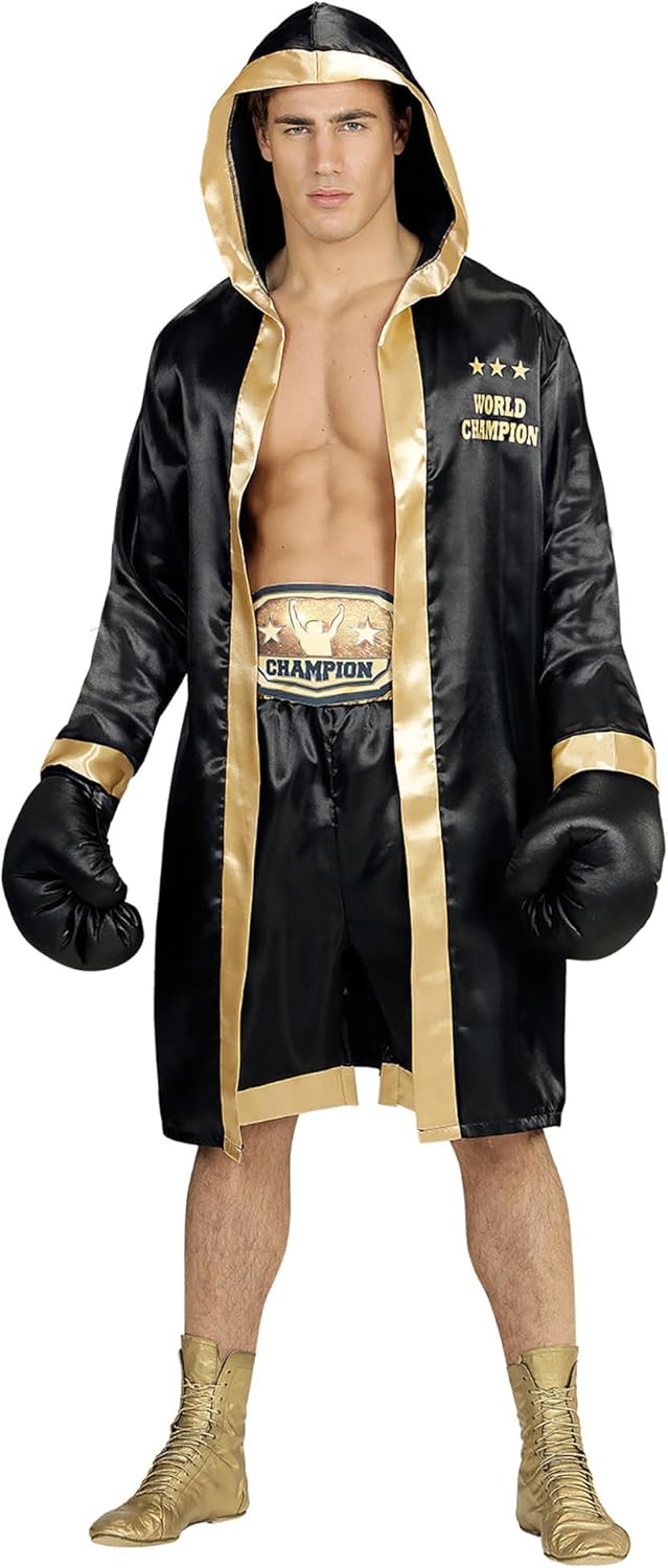 Kostüm Boxer World Champion mit Kapuze, M-L