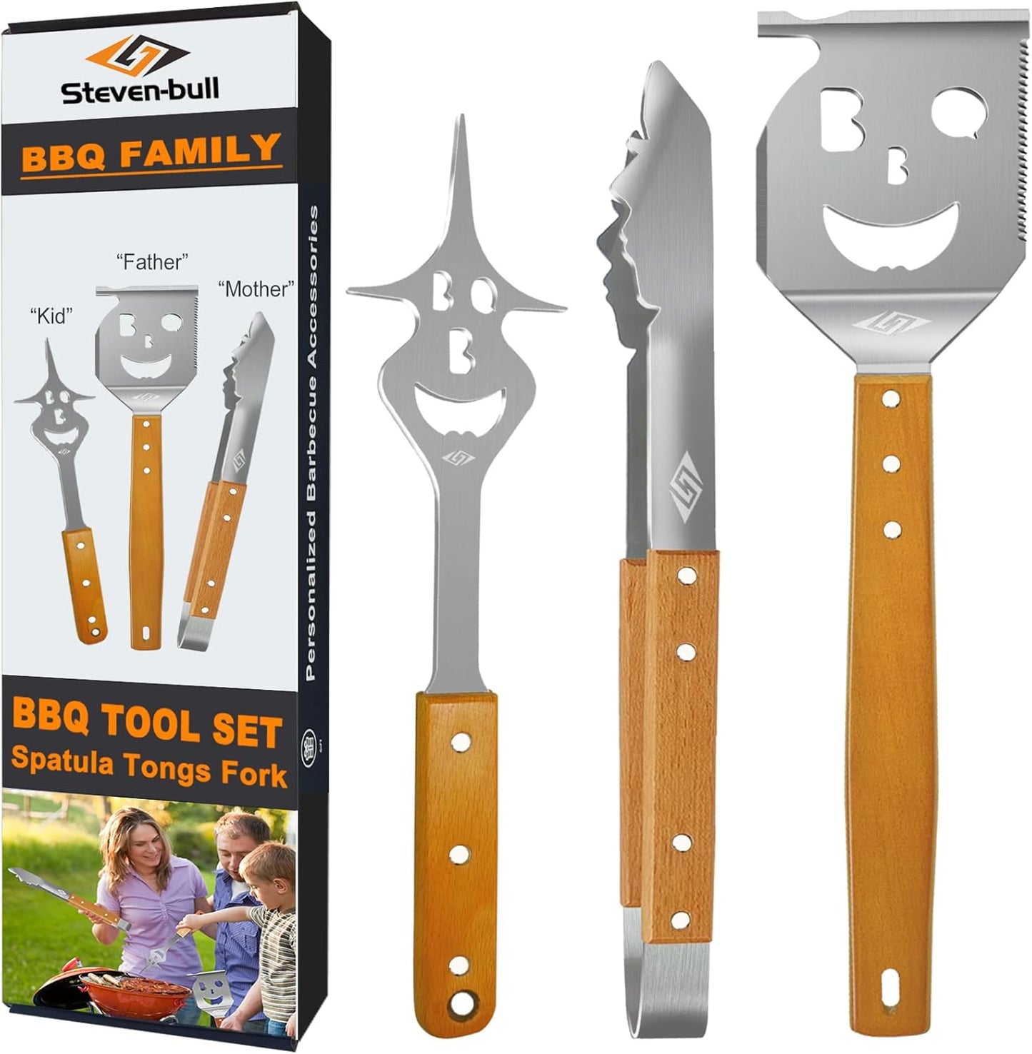 3-teiliges Grillbesteck-Set, 1