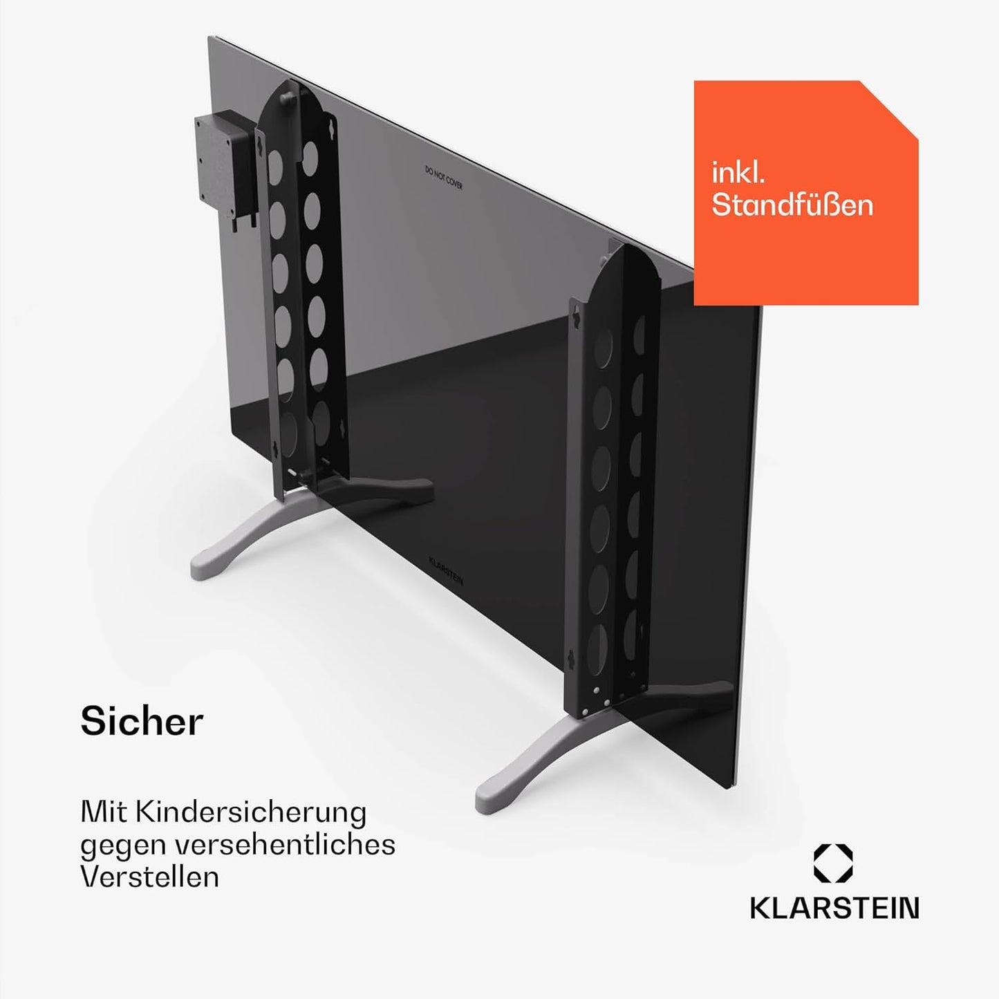 Marvel Mirror Infrarotheizung mit Thermostat und Spiegeloberfläche, 600 W Silber