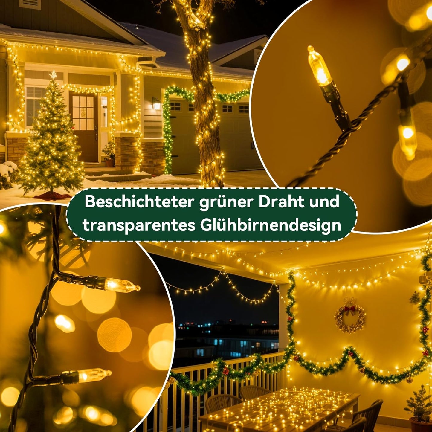 LED-Lichterkette mit Timer (300 LEDs), 300 LED