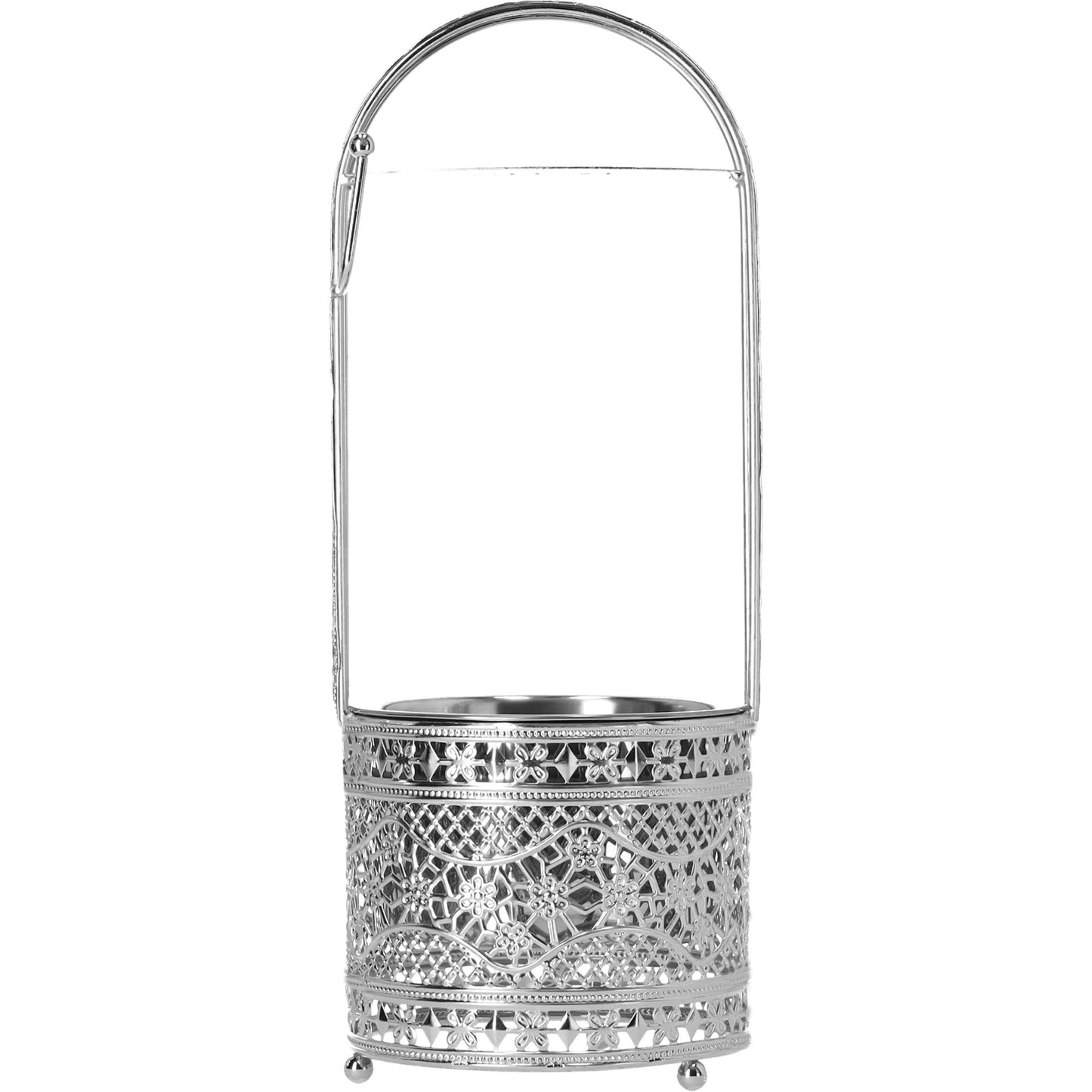 Orientalischer Kohlekorb, Silber XL - Durchmesse 18cm