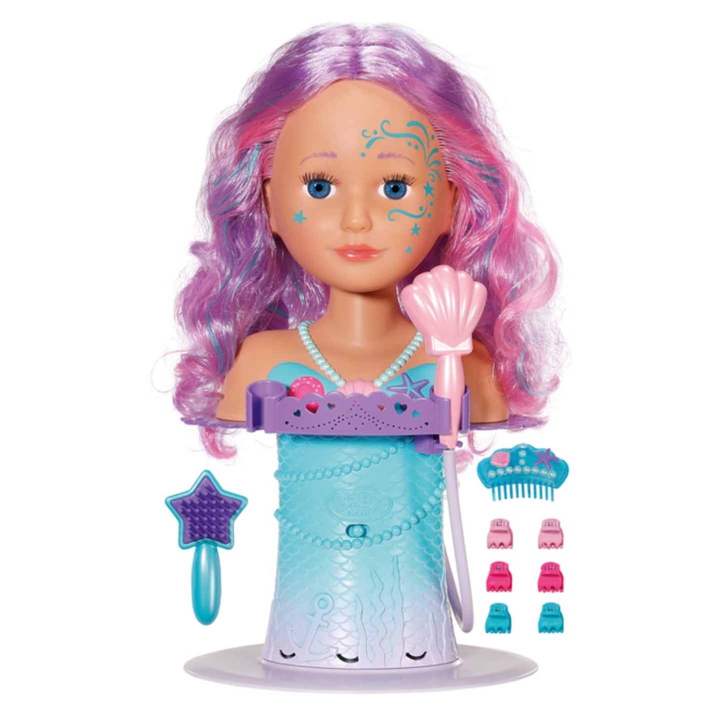 BABY born® Sister Styling Head Meerjungfrau, Schmink- und Frisierkopf