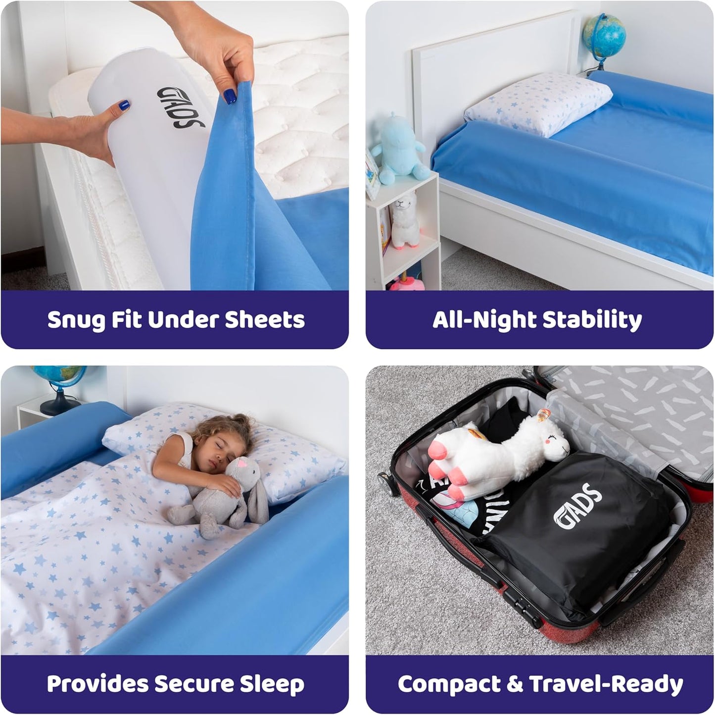 2er-Set Aufblasbarer Rausfallschutz fürs Bett, 2er Set