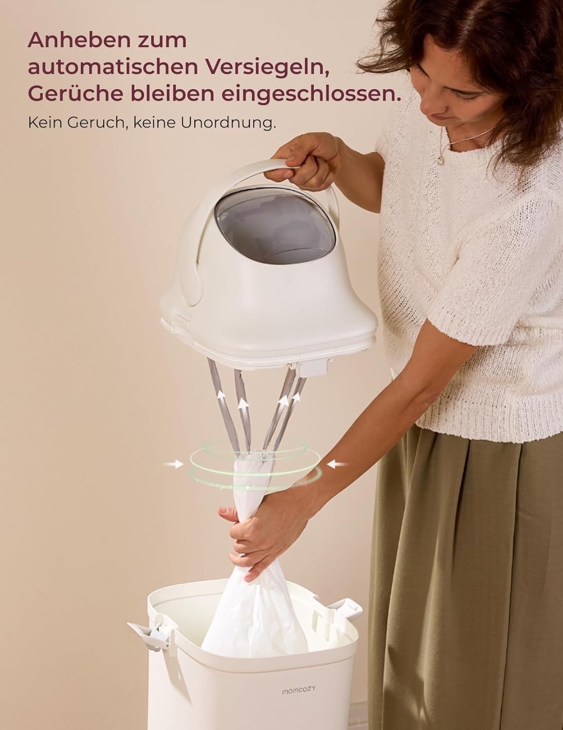 Windeleimer mit Geruchsverschluss-System, Windeleimer