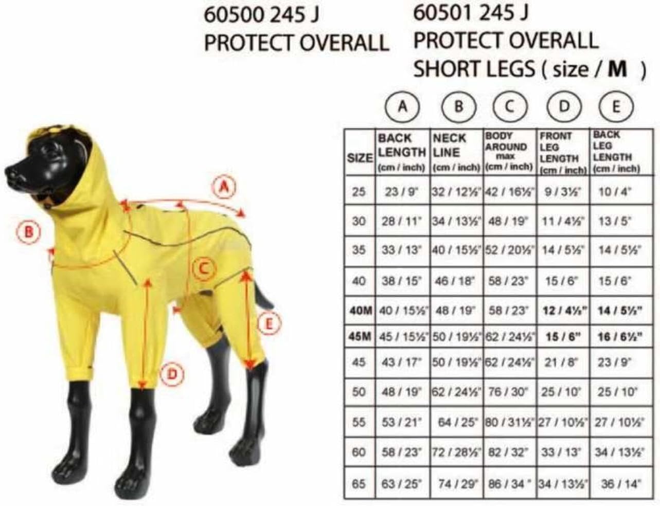 Hunde- und Welpenmantel Schutzoverall, gelb 25