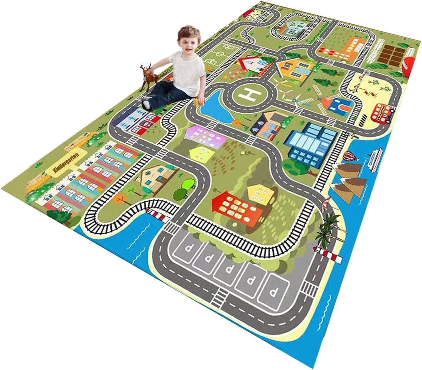Spielteppich mit Stadtmotiv, 80X160CM B