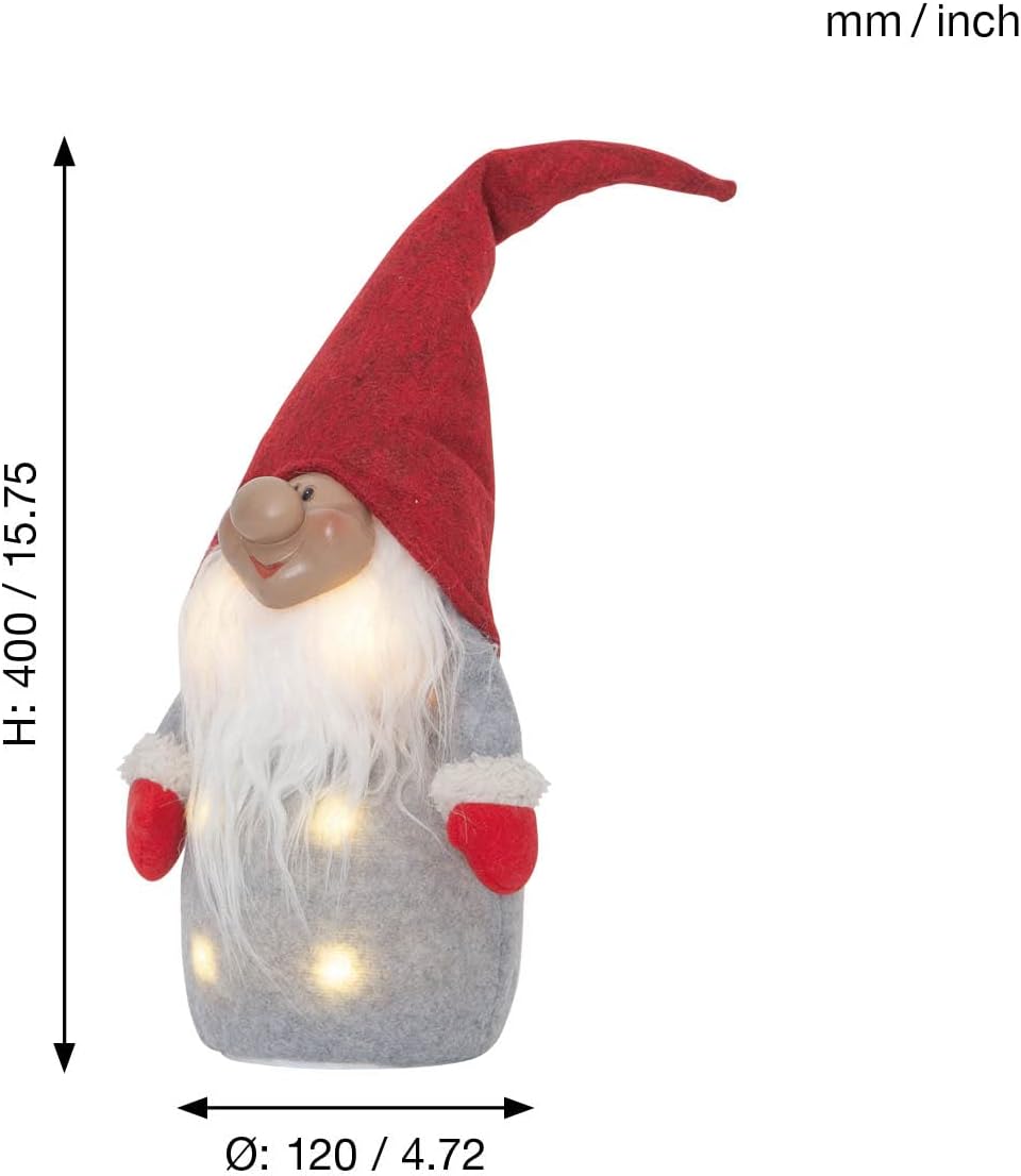 LED Weihnachtsdeko Wichtel, Rot 40 cm Wichtel