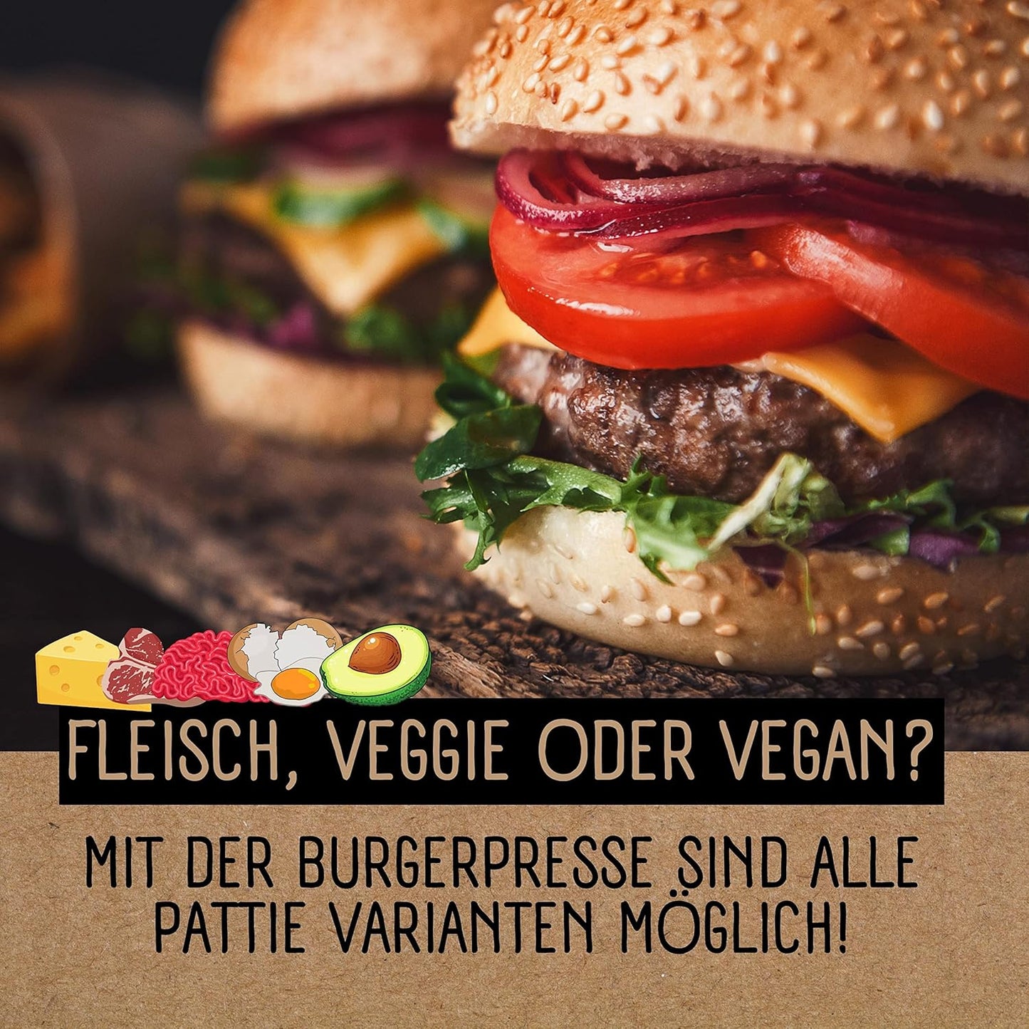 Burgerpresse mit Burgerpapier