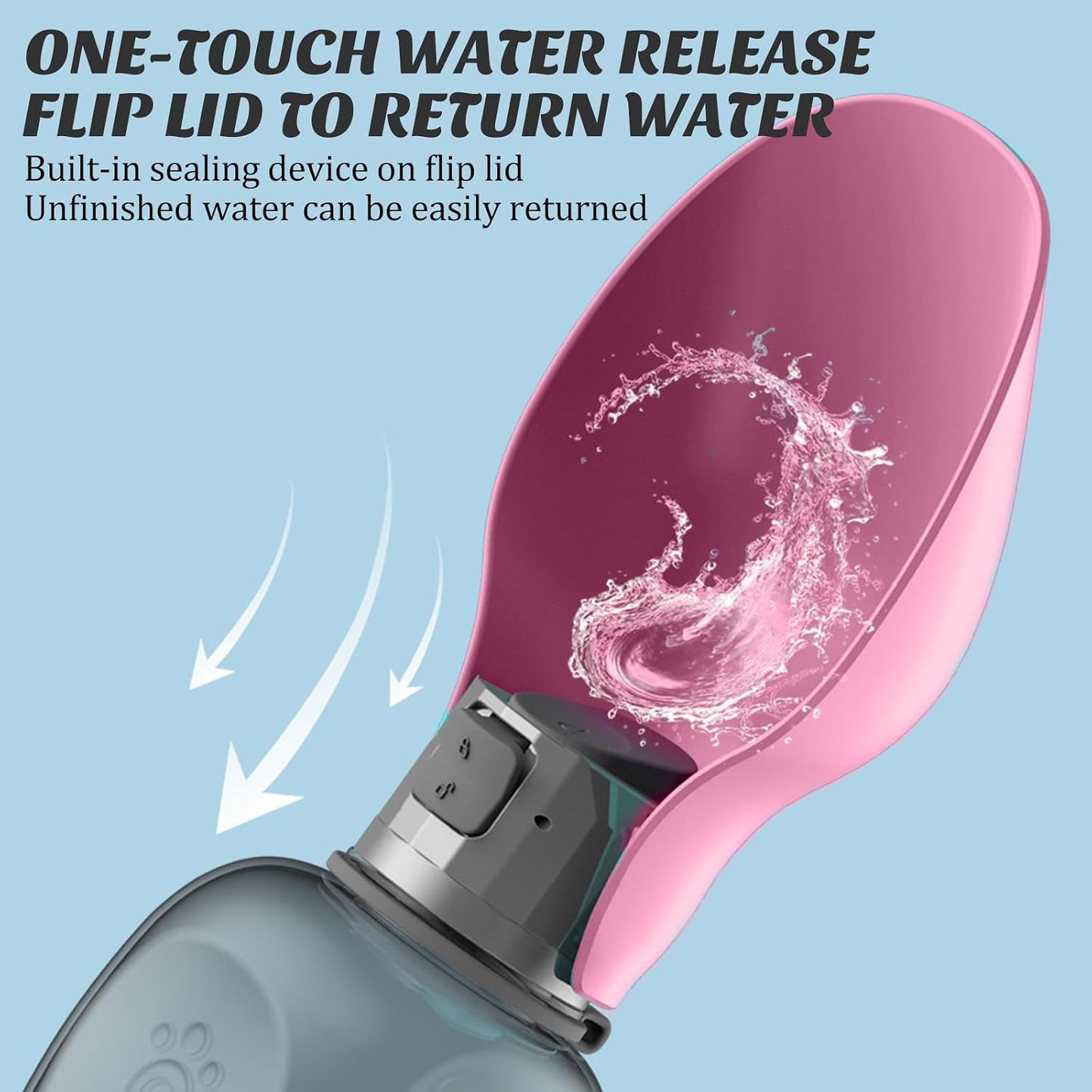 Hundetrinkflasche, Rosa