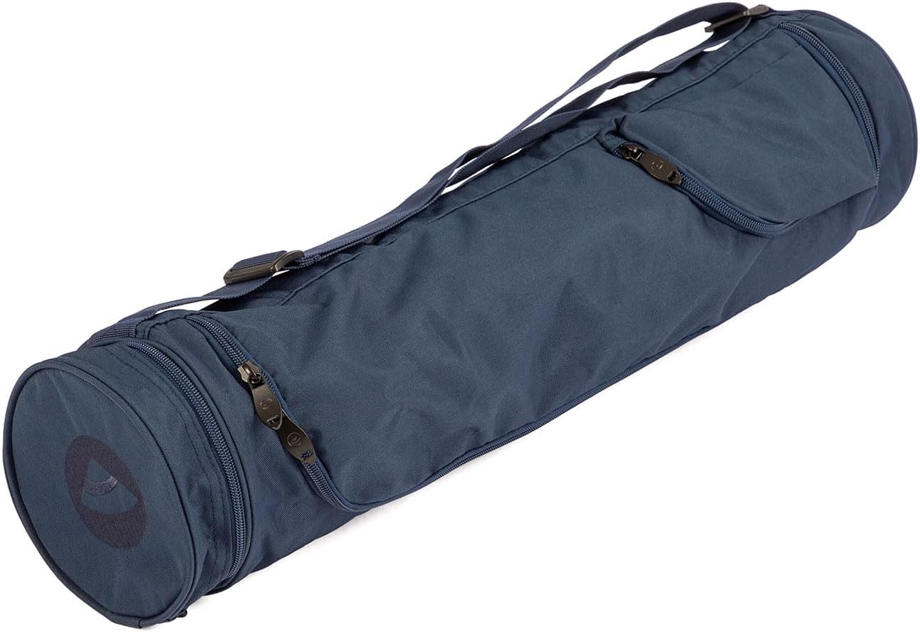 Yogamattentasche mit Aussentaschen für Zubehör, Dunkelblau 60 cm