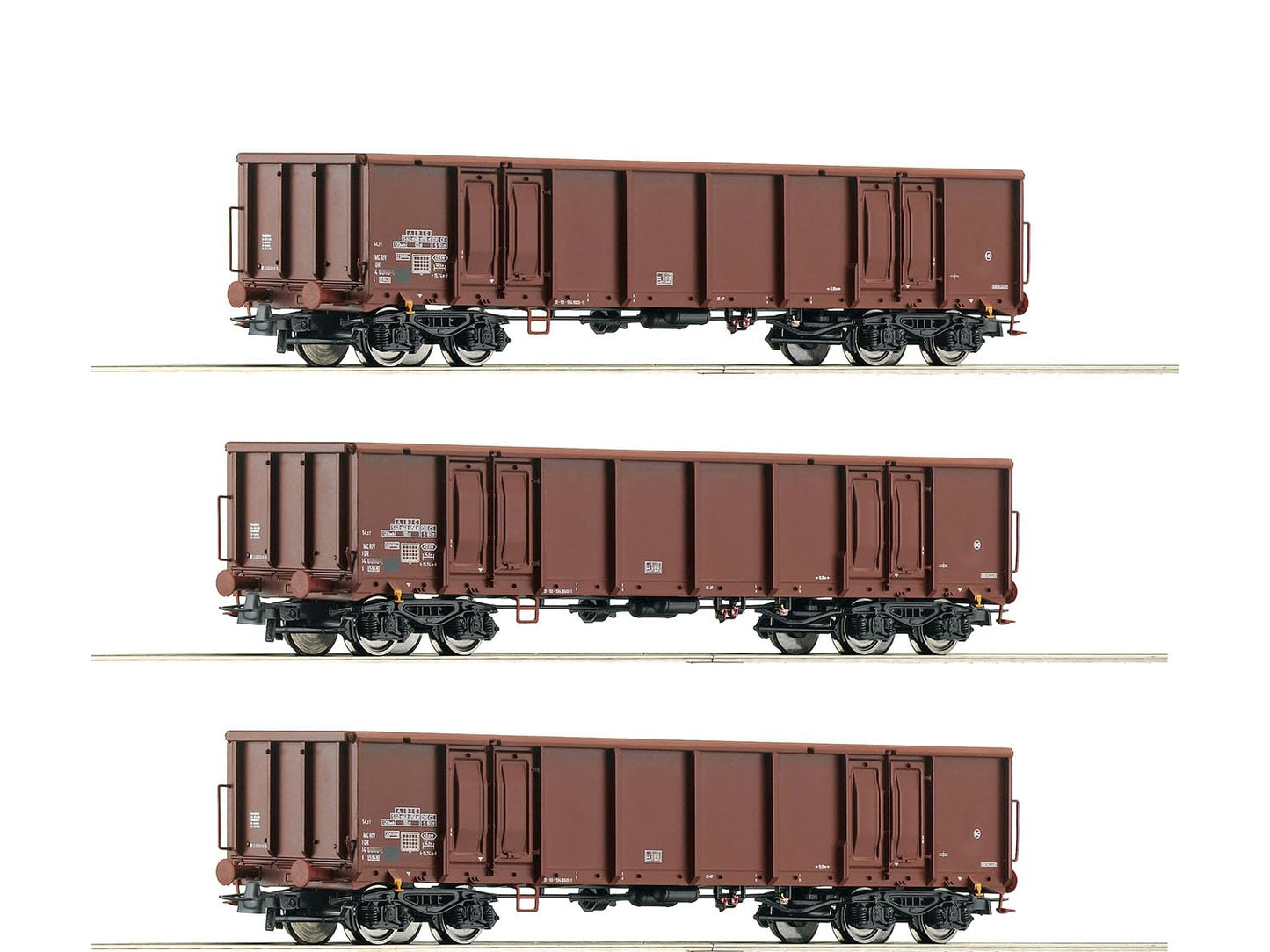 3er-Set Offene Güterwagen