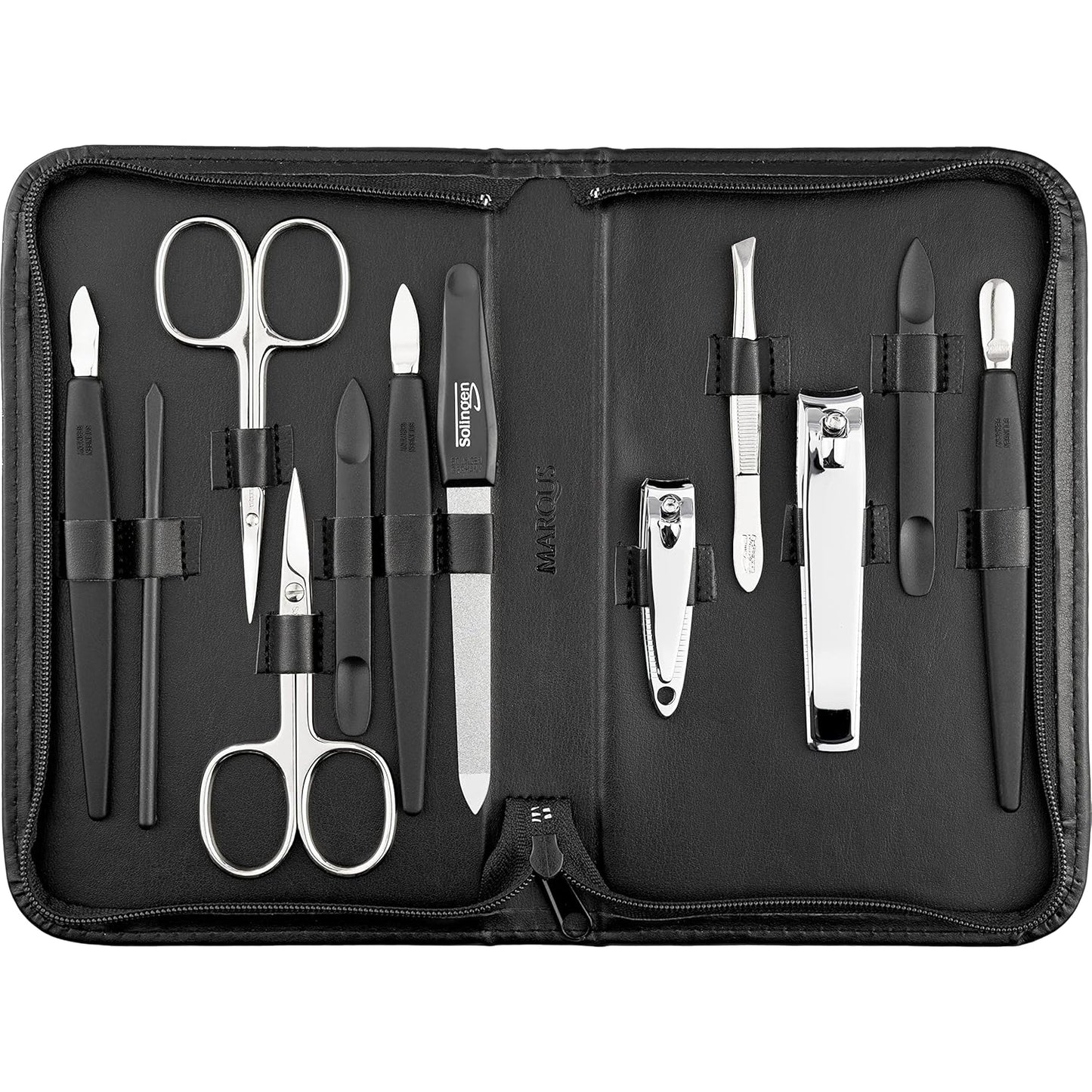 12-teiliges Mega Maniküre-Set, Schwarz