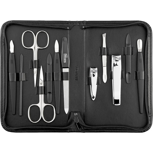 12-teiliges Mega Maniküre-Set, Schwarz