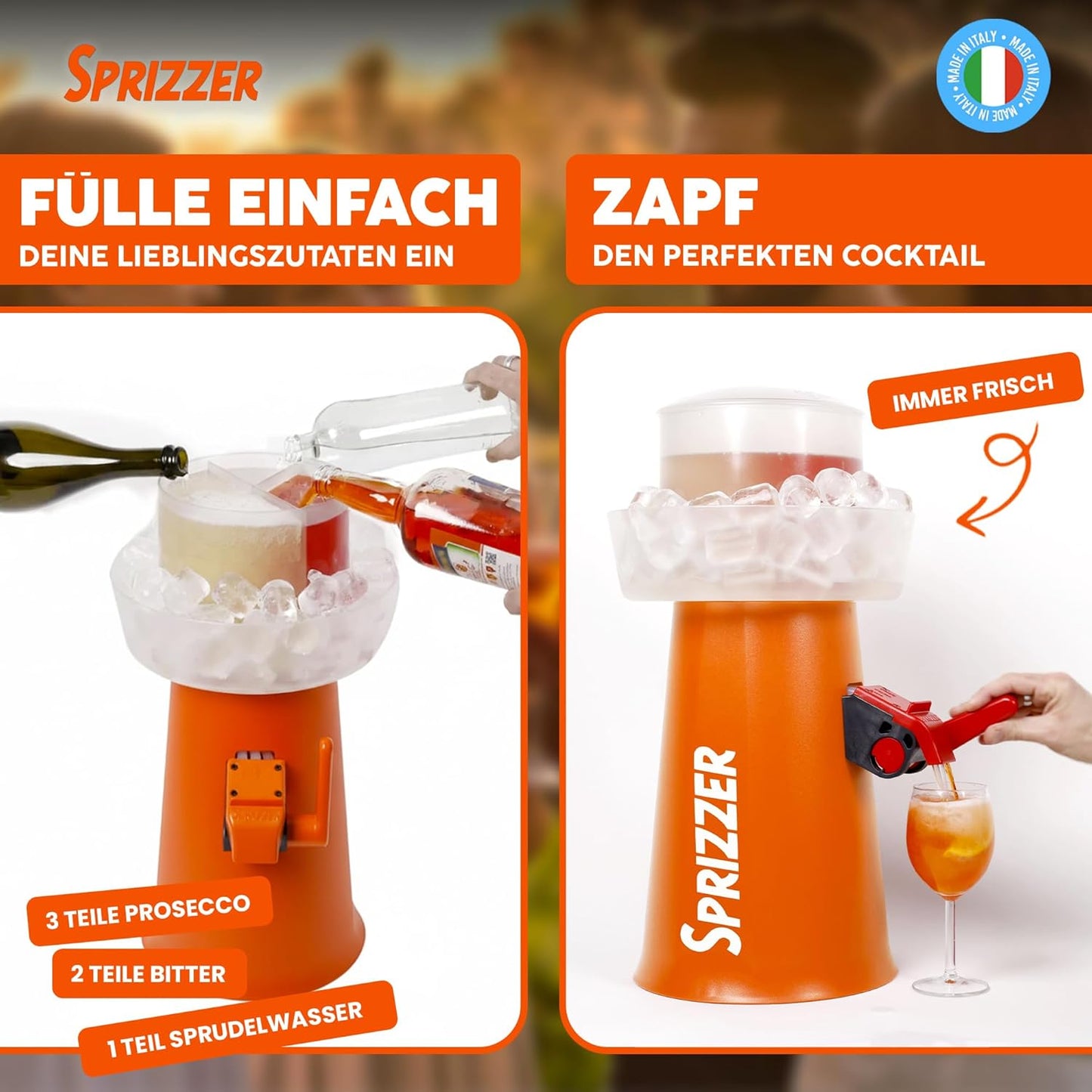 Getränkespender, Orange