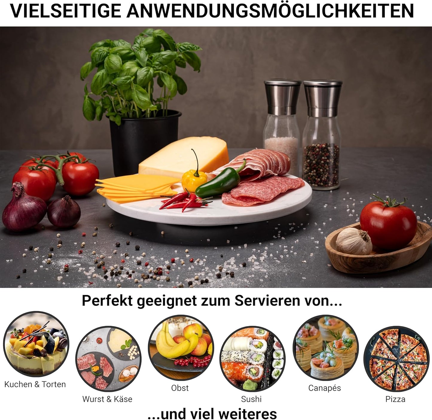 Drehbare Tortenplatte, Marmor