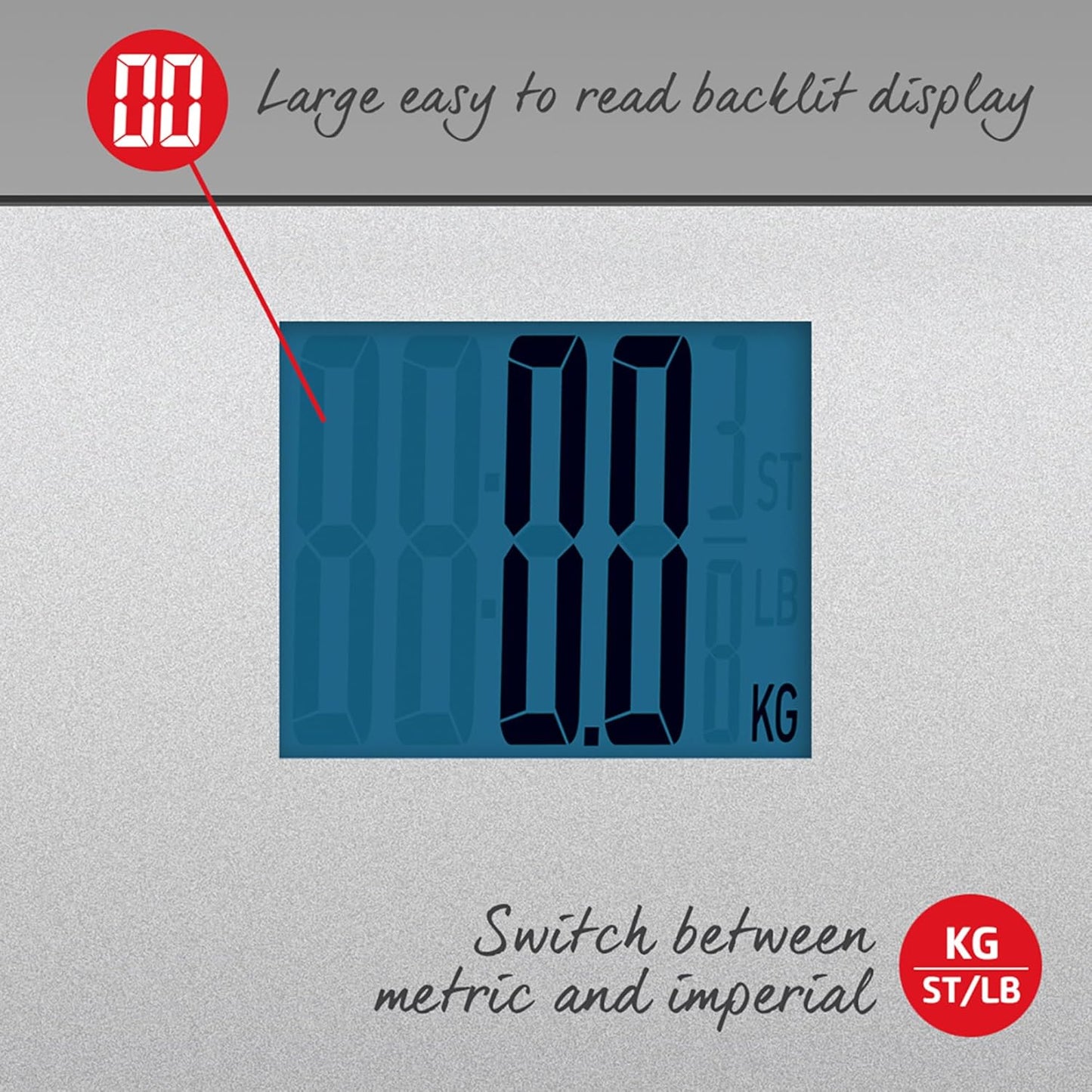 Badezimmerwaage Max SVGL3R, Silber