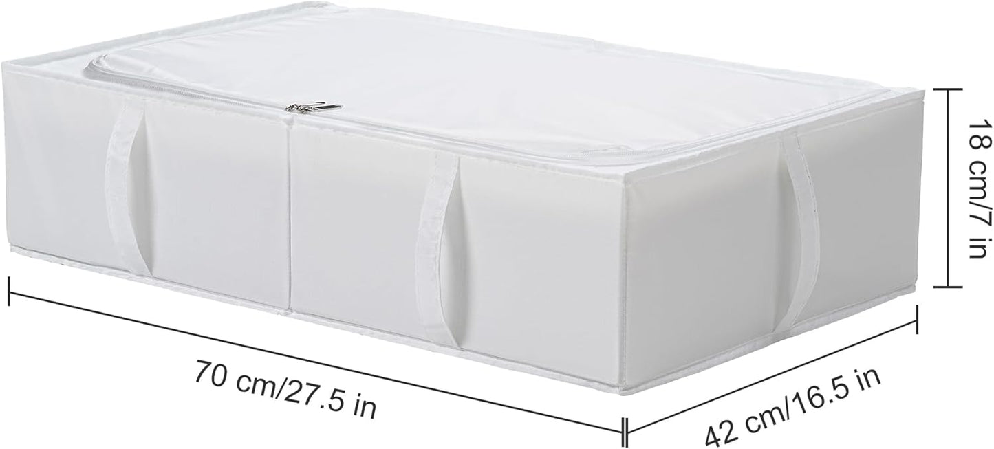 Unterbett Aufbewahrungsboxen-Set (4er-Pack), Weiß Groß 4er-Pack