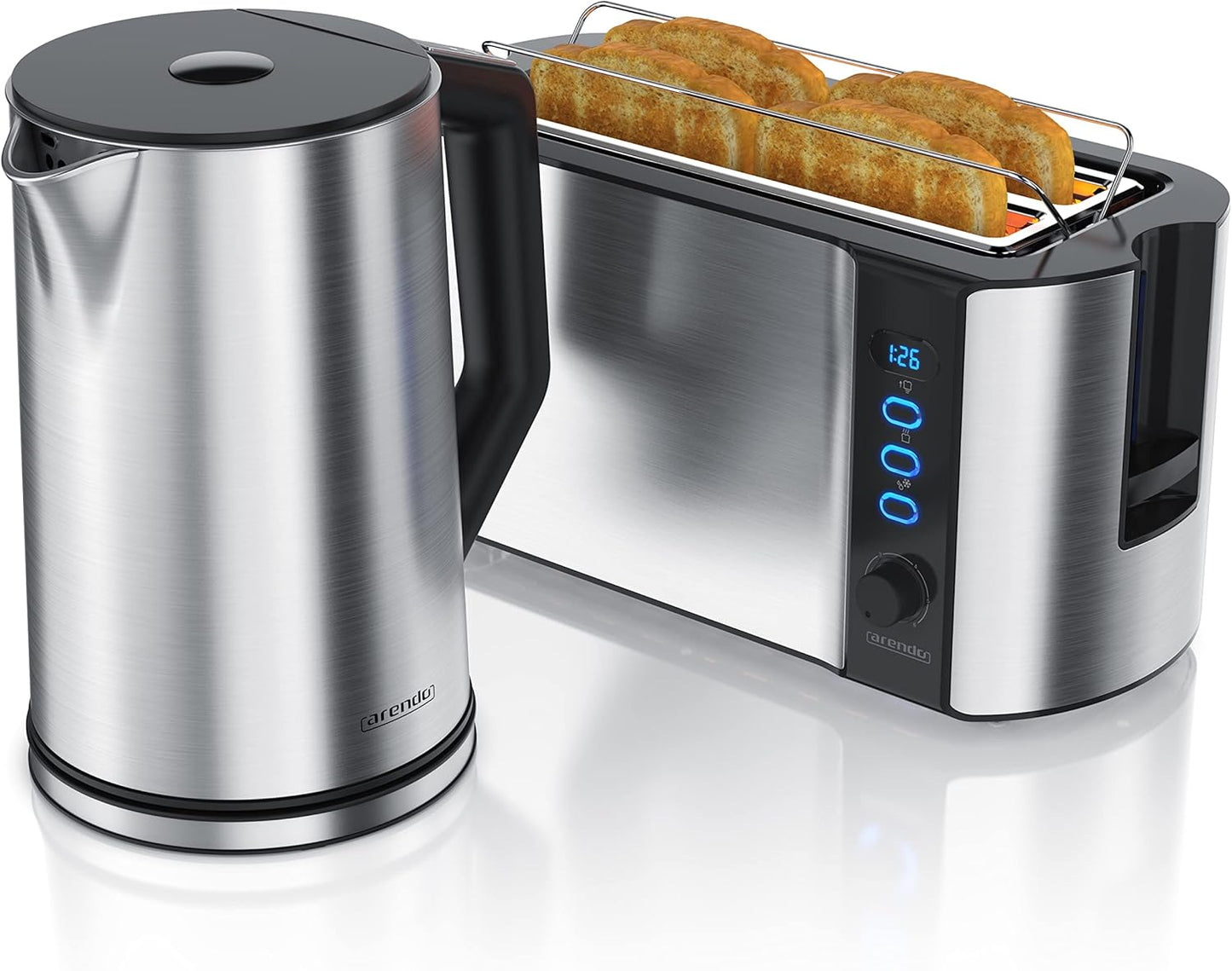 Frühstücksset: Wasserkocher mit Toaster