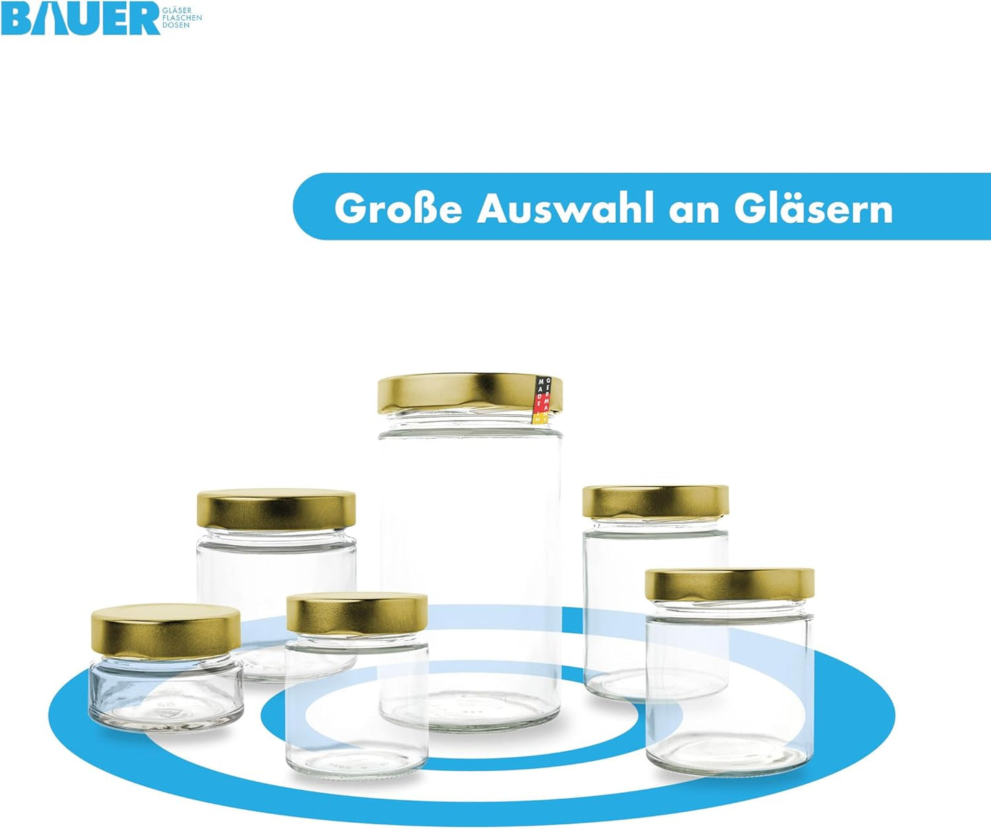 6er Set Gewürzgläser, 154ml x 6 Stück