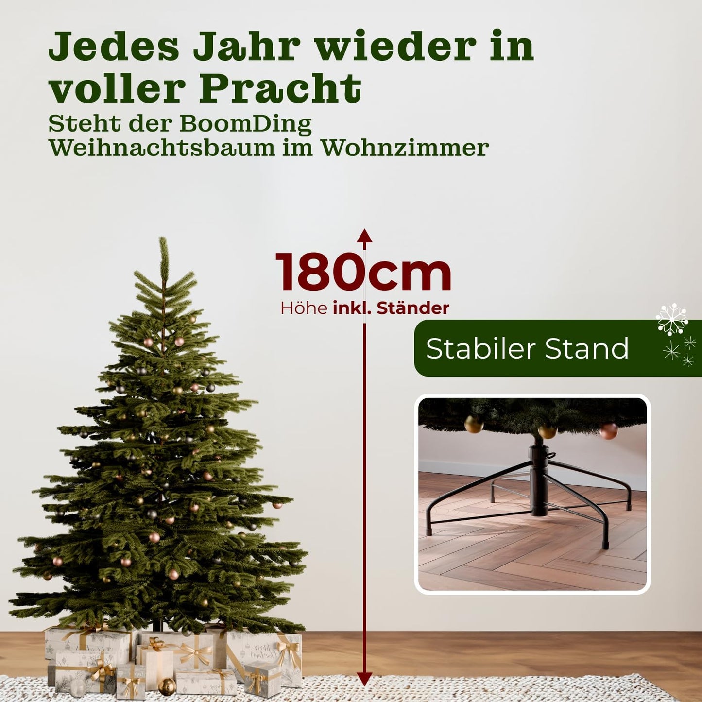 Künstlicher Weihnachtsbaum, 180 cm LED