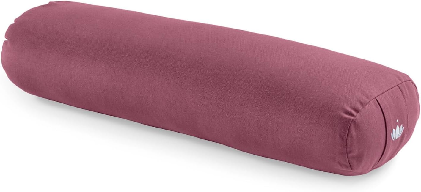 Bolster Yoga Nackenrolle mit Kapok-Füllung, Aubergine