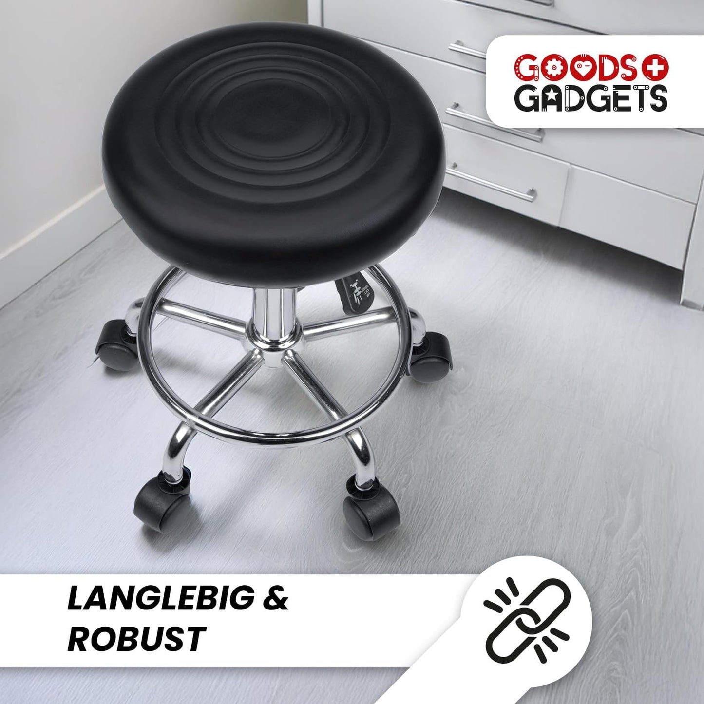 Ergonomischer Arbeitshocker, Schwarz