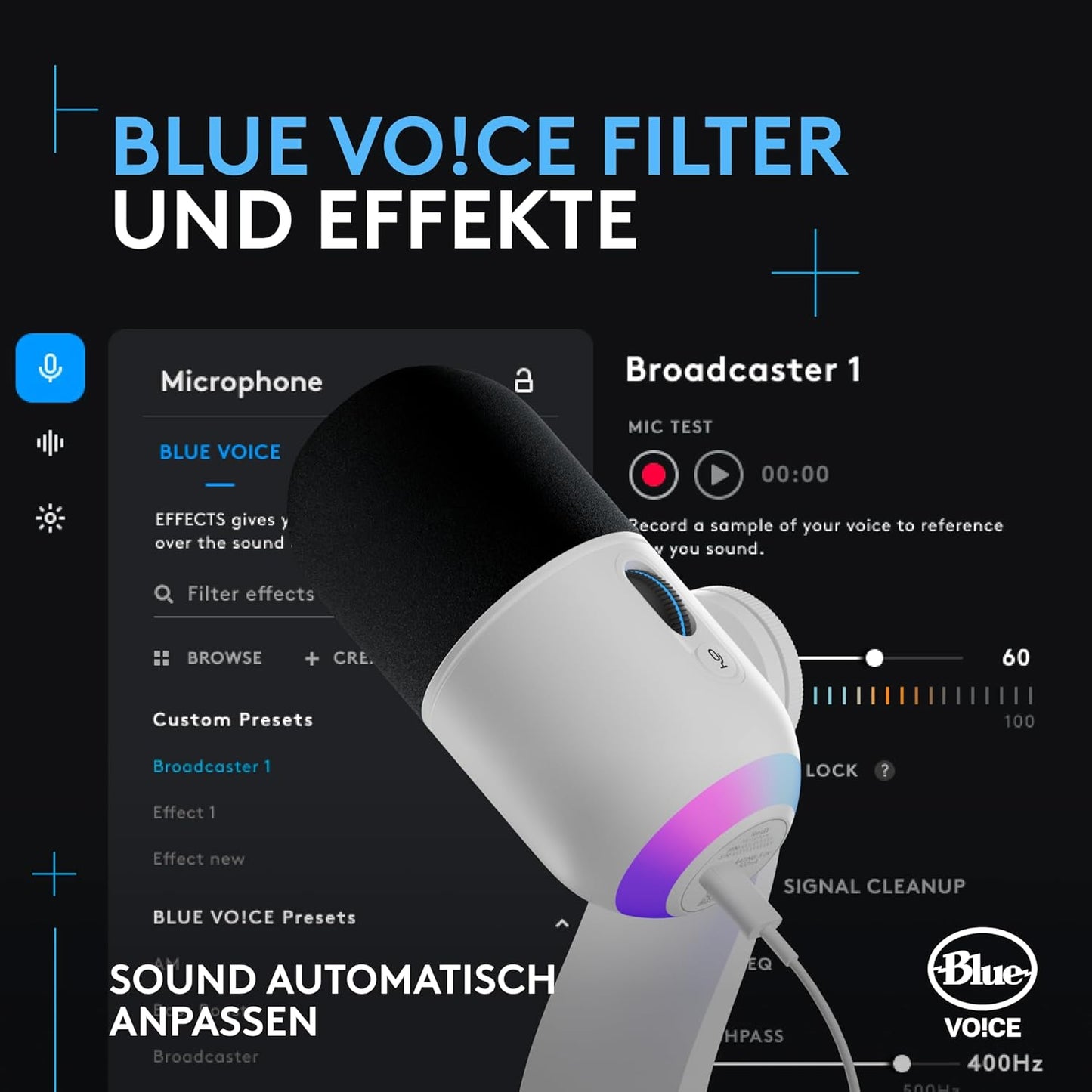 Yeti GX Mikrofon für Streaming & Gaming, Weiß Mikrofon