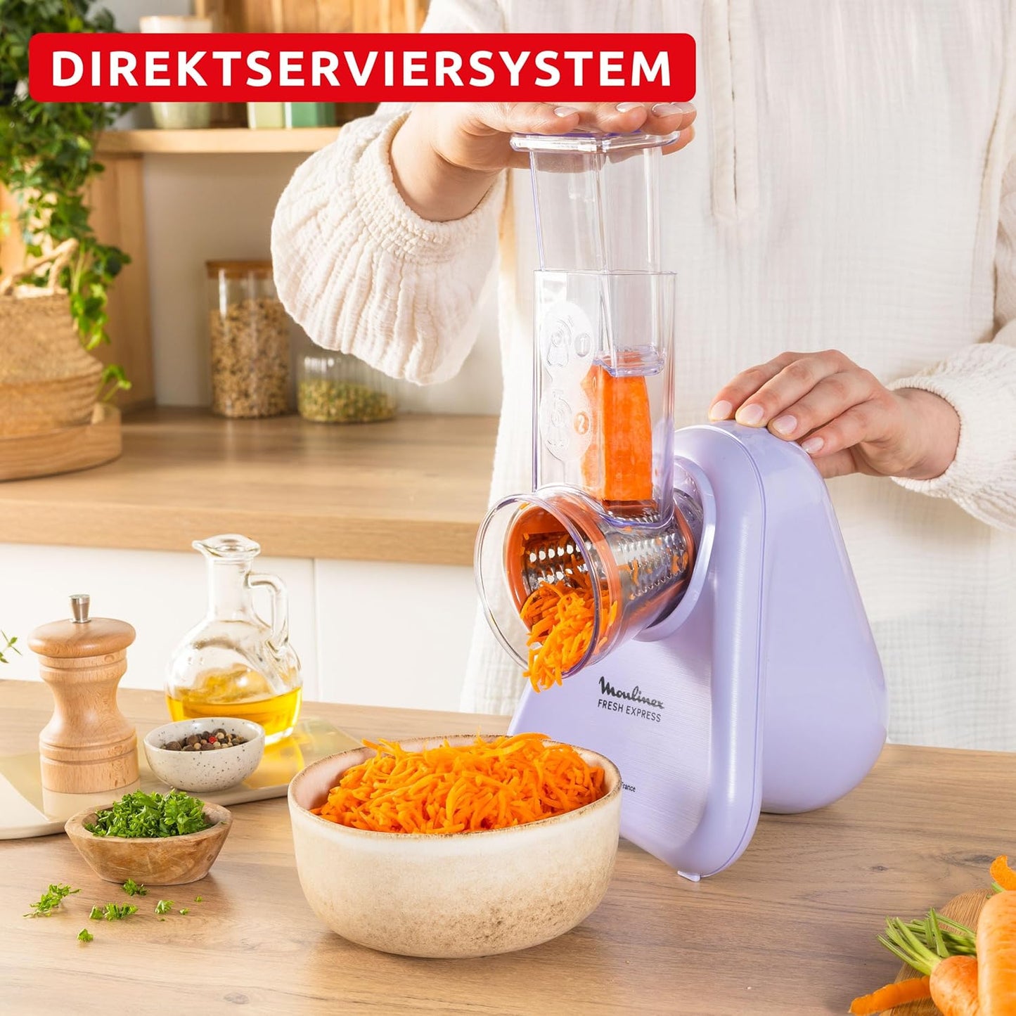 Fresh Express Gemüsereibe, Fresh Express 4-in-1 | Lila