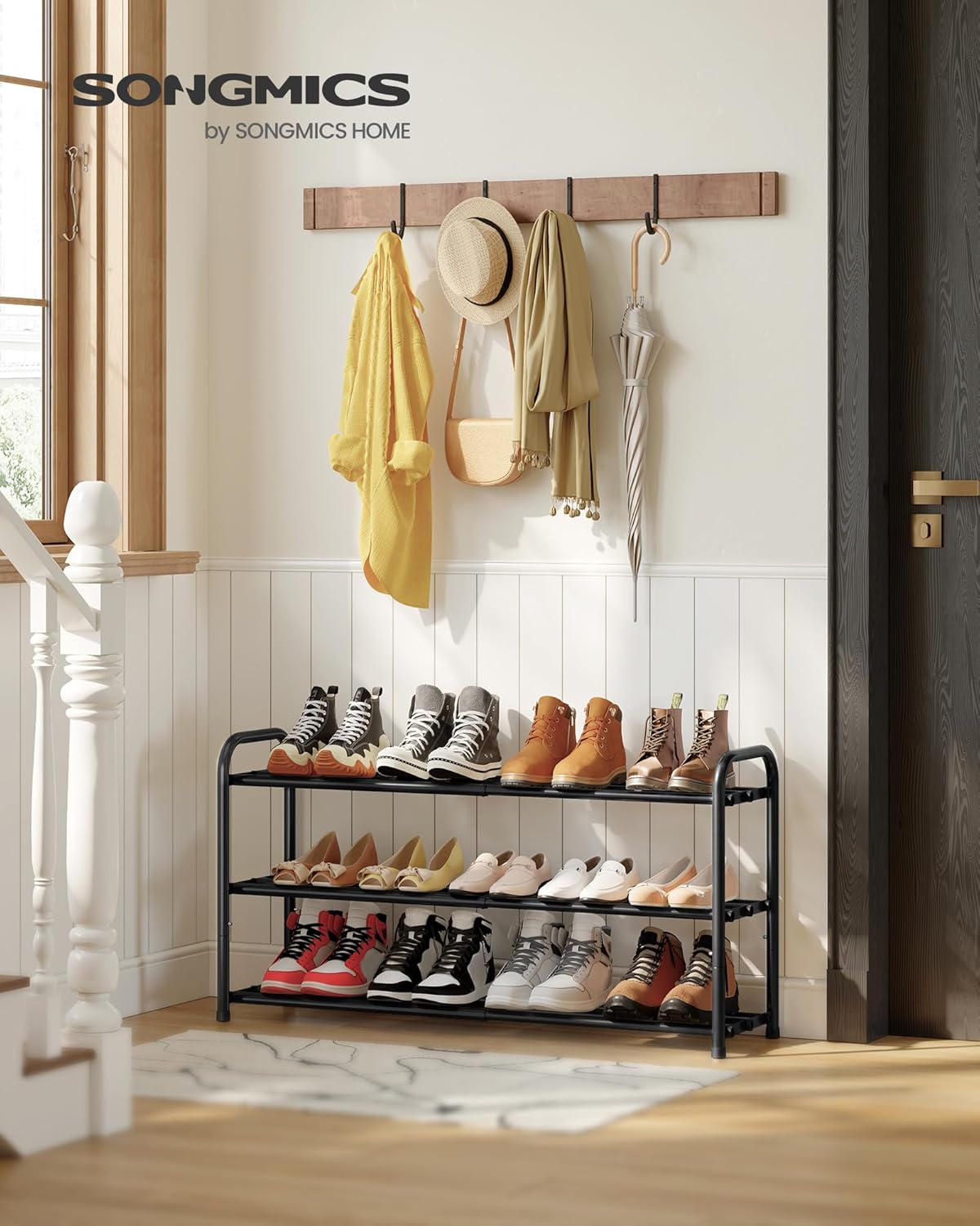 Ausziehbares Schuhregal, 3 Ebenen