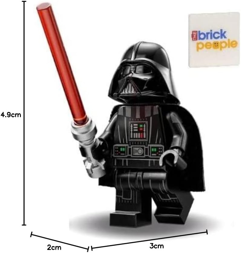 Darth Vader Minifigur mit Lichtschwert und Umhang