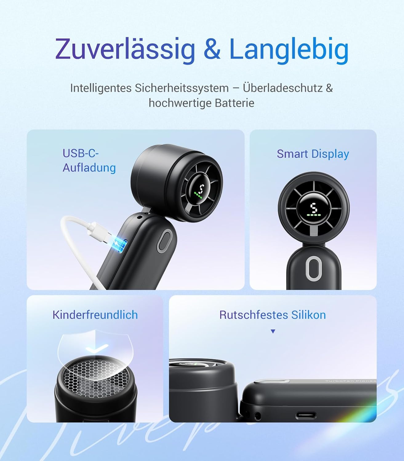 Handventilator Turbo, Schwarz