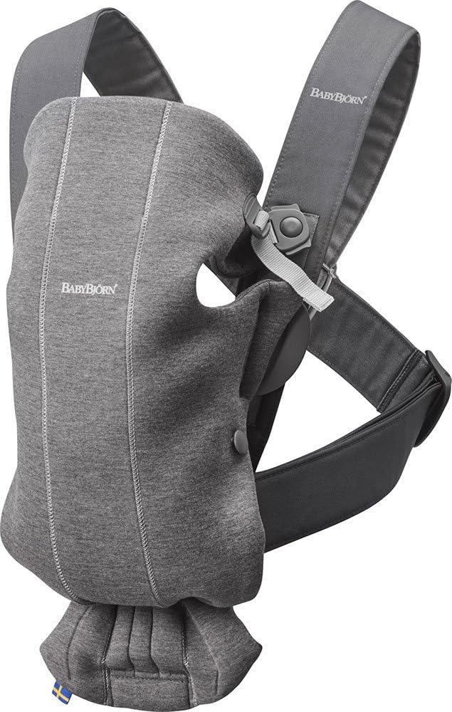 Babytrage Mini, ergonomisch und bequem, 3D-Jersey, Dunkelgrau