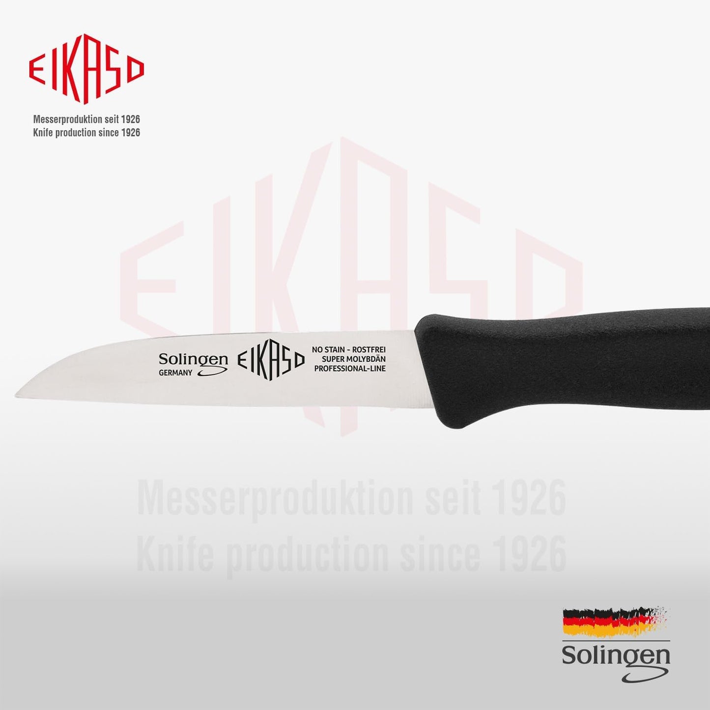 3-teiliges Gemüsemesser-Set, Schwarz