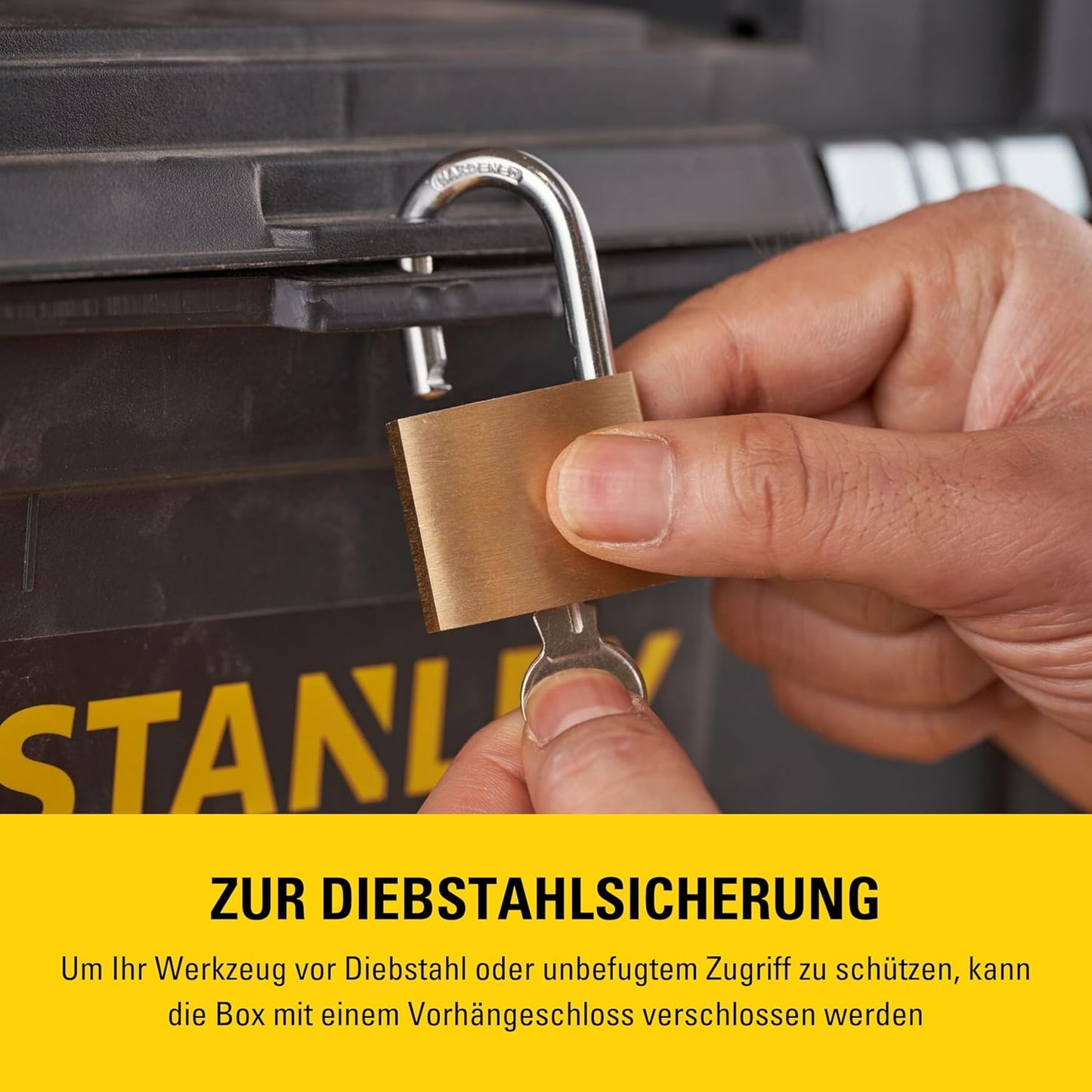 Rollbares Werkzeugboxen-Set, 1 Schwarz/Gelb