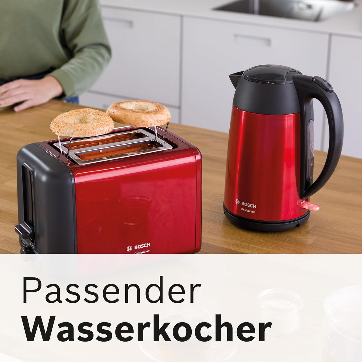 Kompakt DesignLine TAT3P424DE, Rot, Front-lackiert