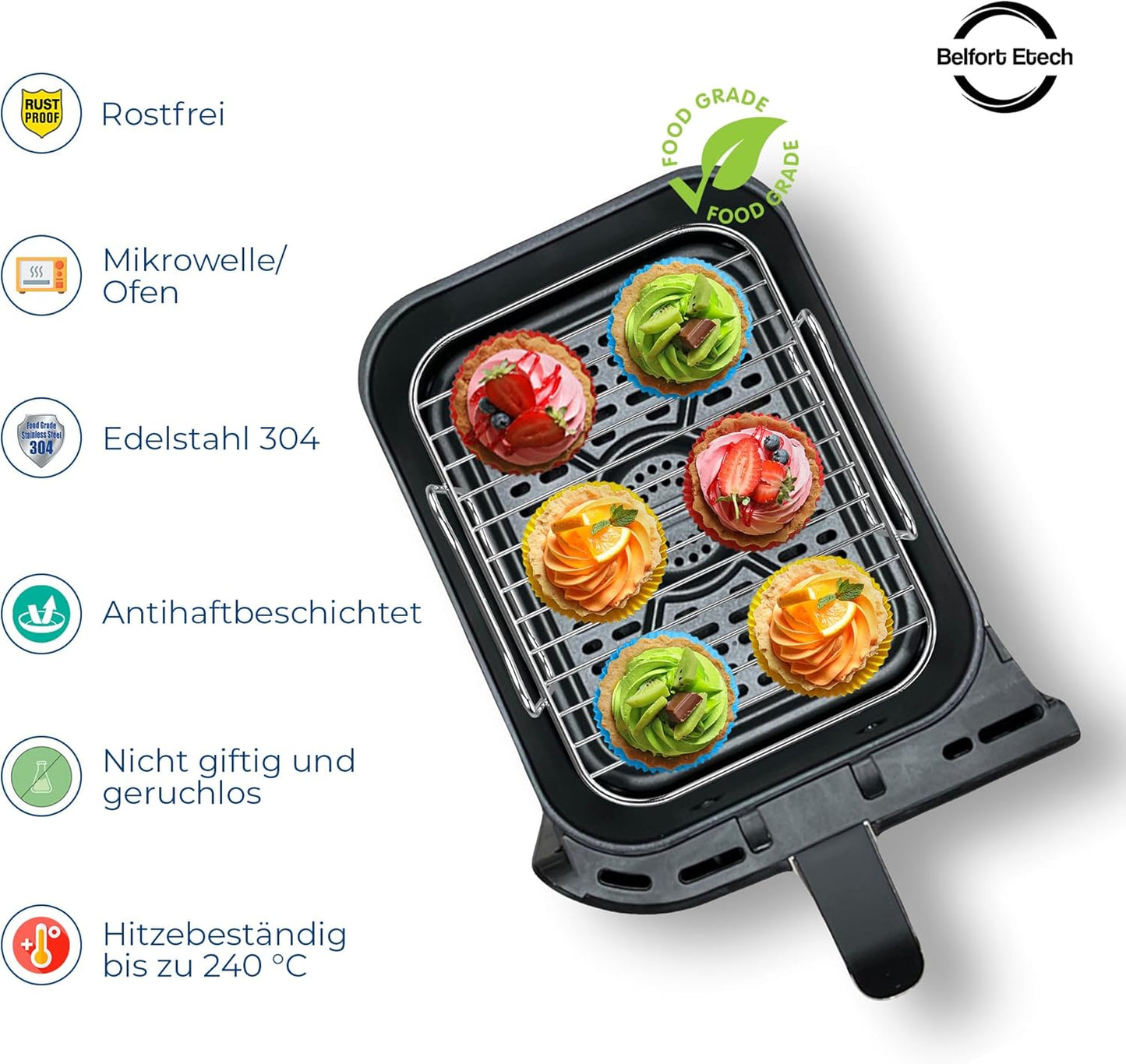 Grillrost-Set für Ninja Foodi Dual Zone, 9,5l Af400eu Grillrost