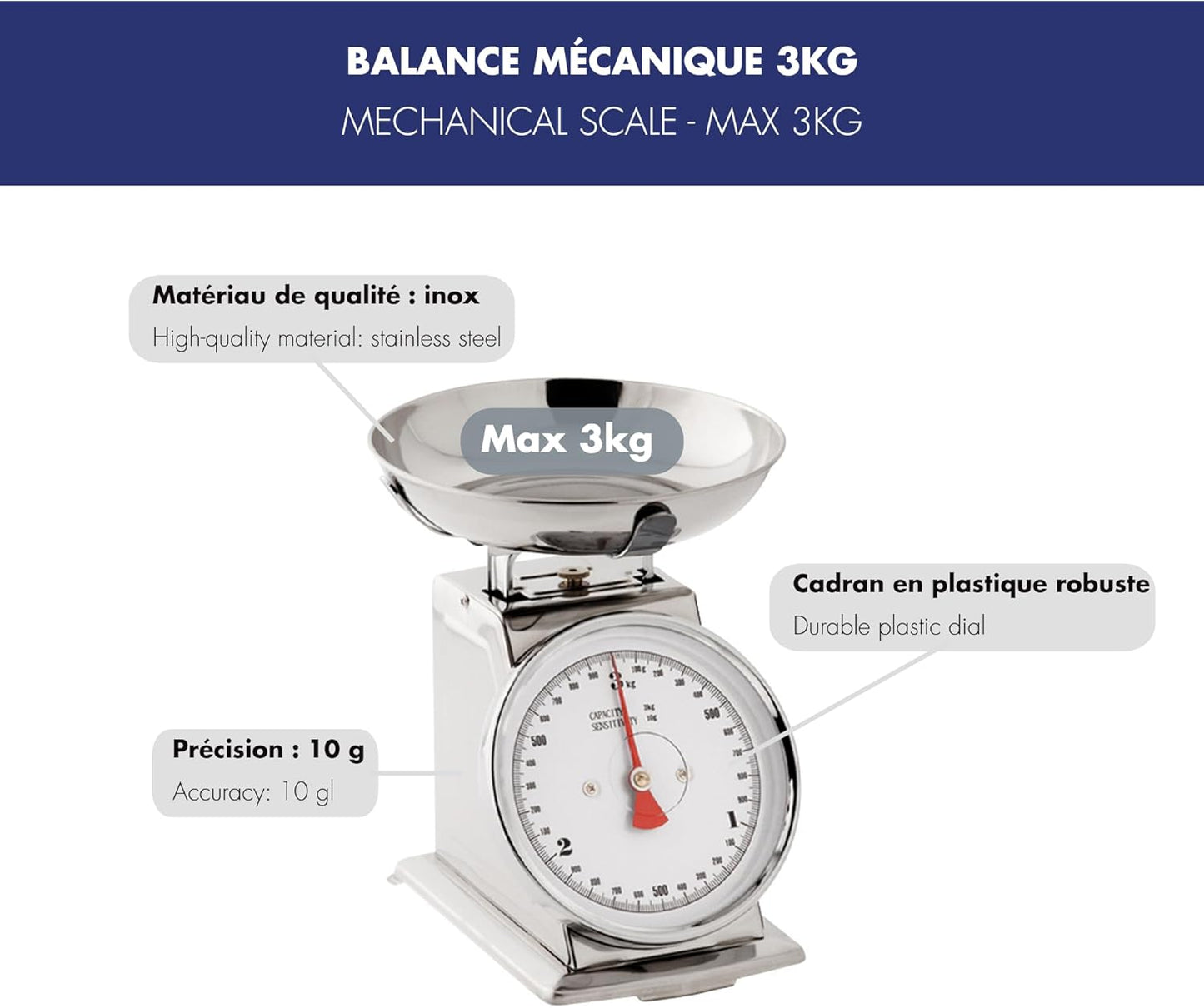 Mechanische Küchenwaage 3 kg N3690