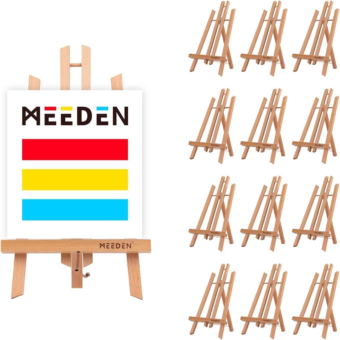 12er-Set Tischstaffelei, Natürlich 40CM