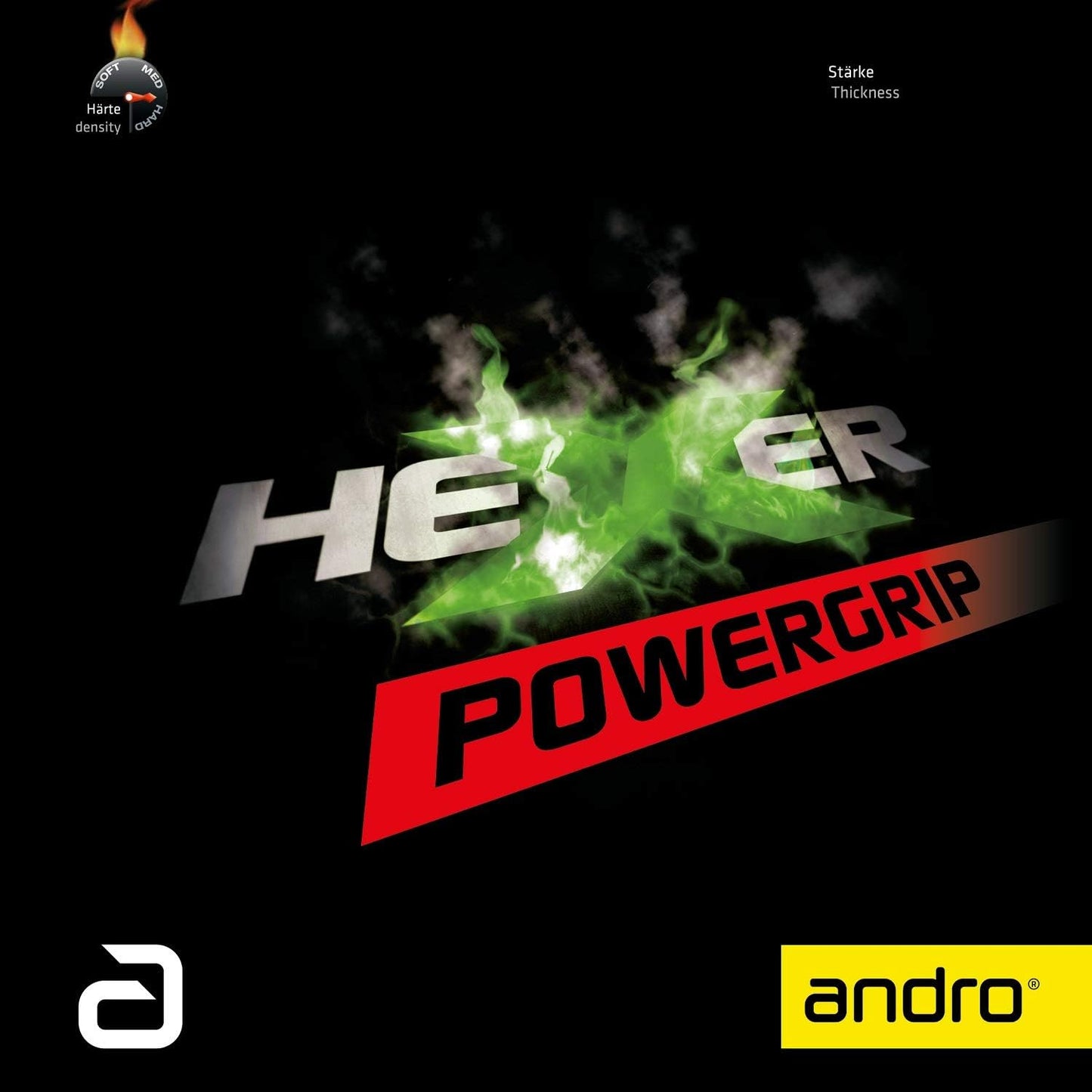 Hexer Powergrip - Tischtennisbelag 1.9 mm, Schwarz 1,9 mm