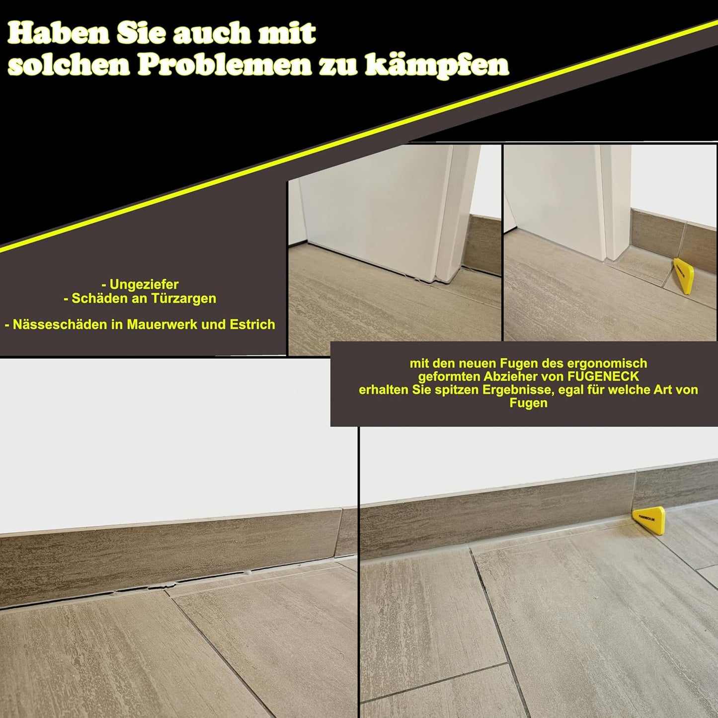 Fugenabzieher Set mit Glättmittel und Anleitung, FUGENECK + Glättmittel Sprühflasche