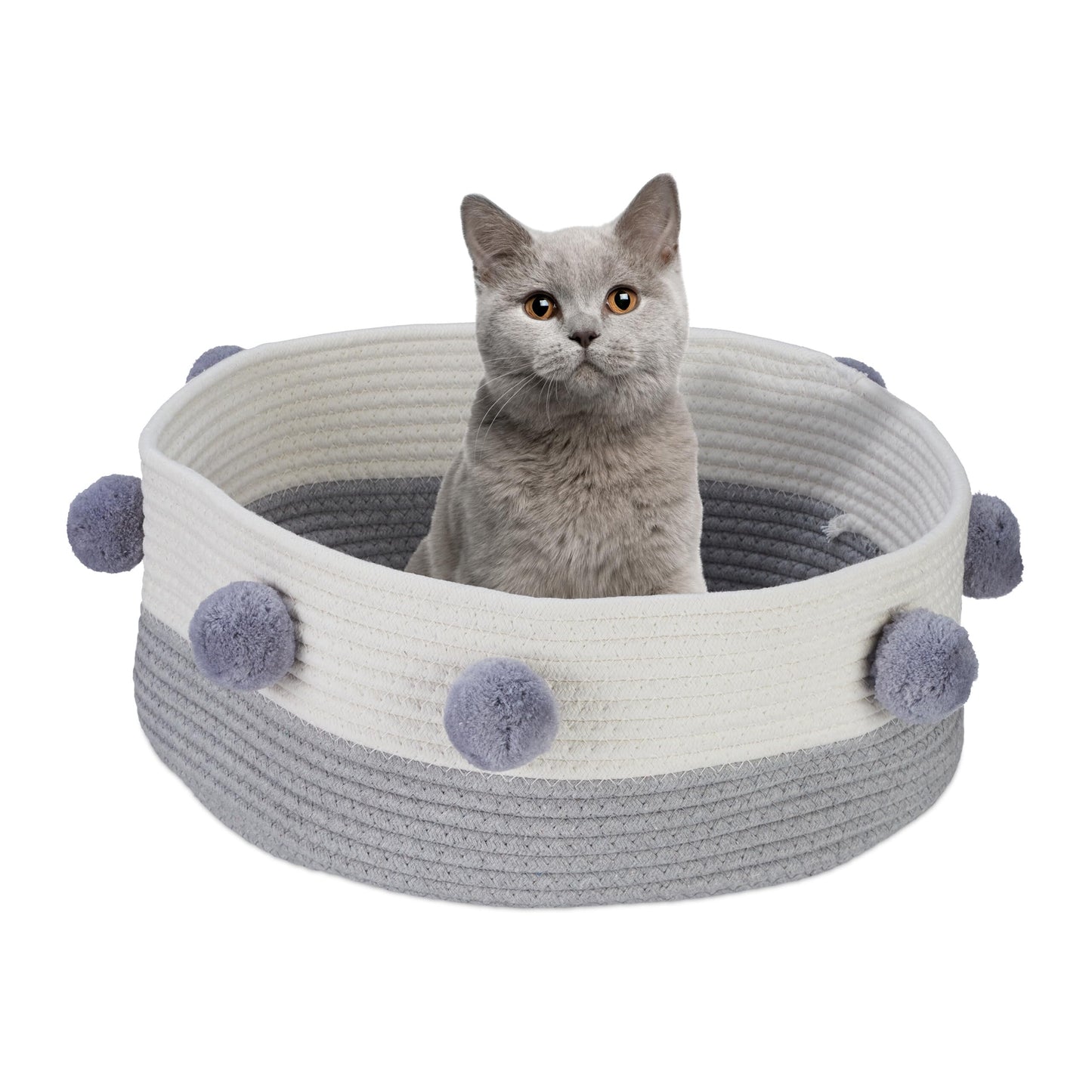 Katzenbett mit Bommeln