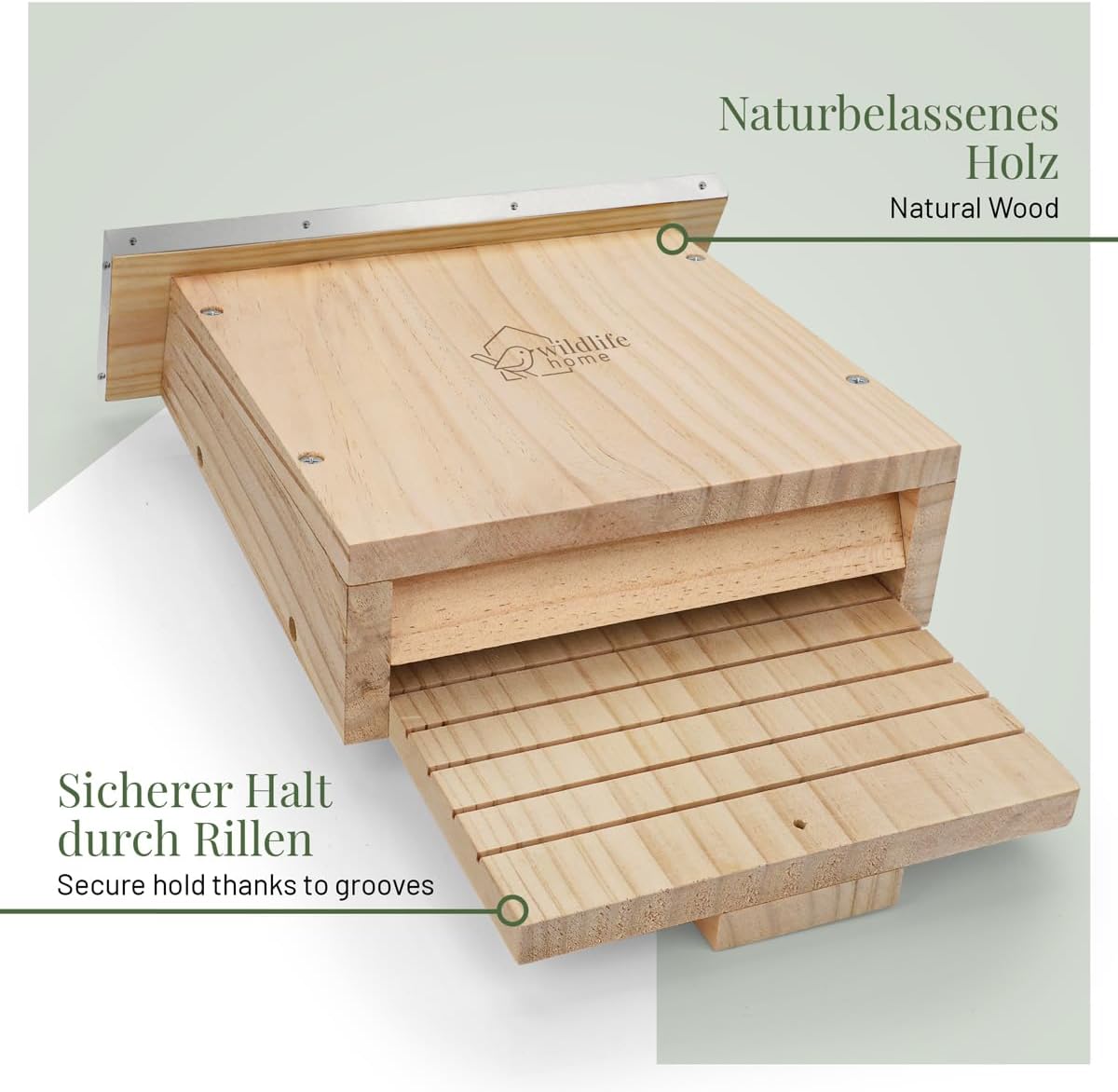 Fledermauskasten mit Metalldach, Fledermauskasten mit Metalldach